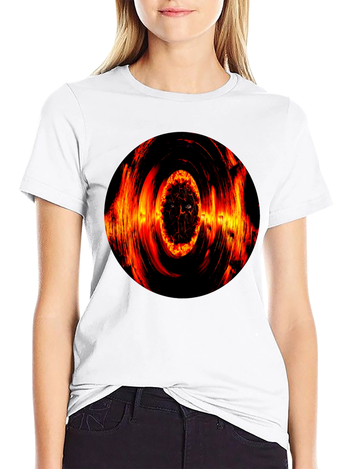Inferno Eye Graphic Black T-Shirt