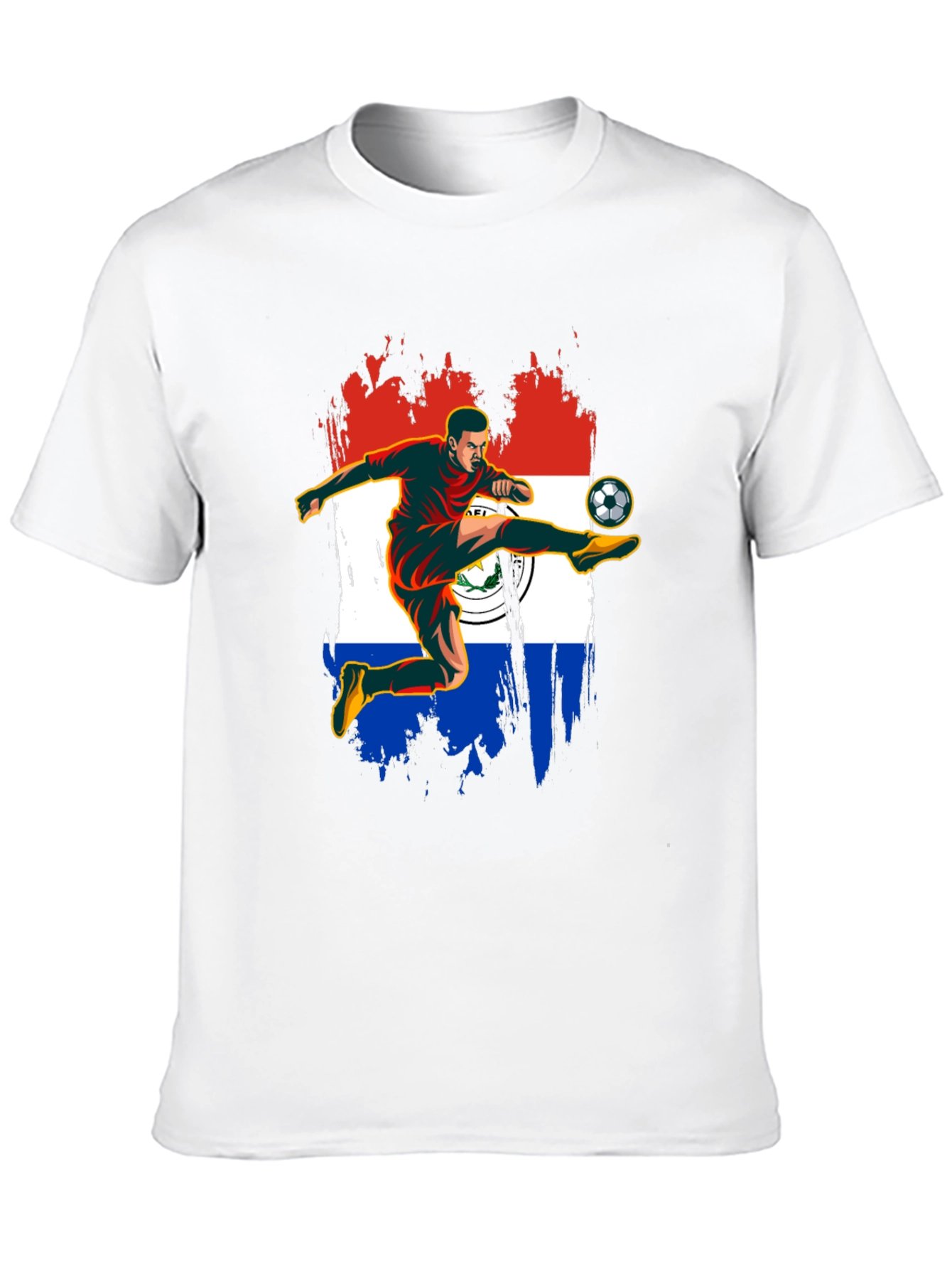 Paraguay Soccer Fan T-Shirt - Football Player Design