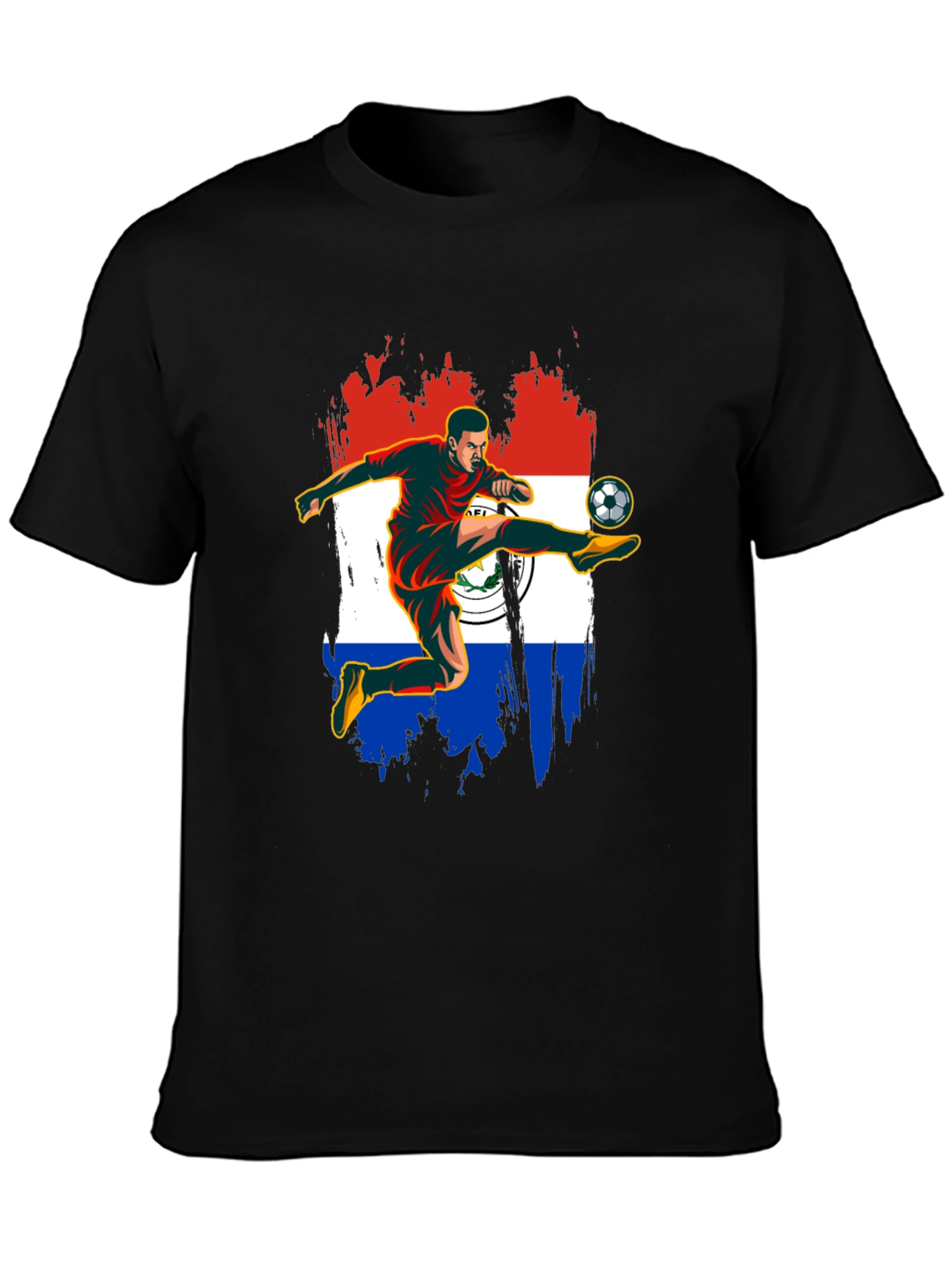 Paraguay Soccer Fan T-Shirt - Football Player Design
