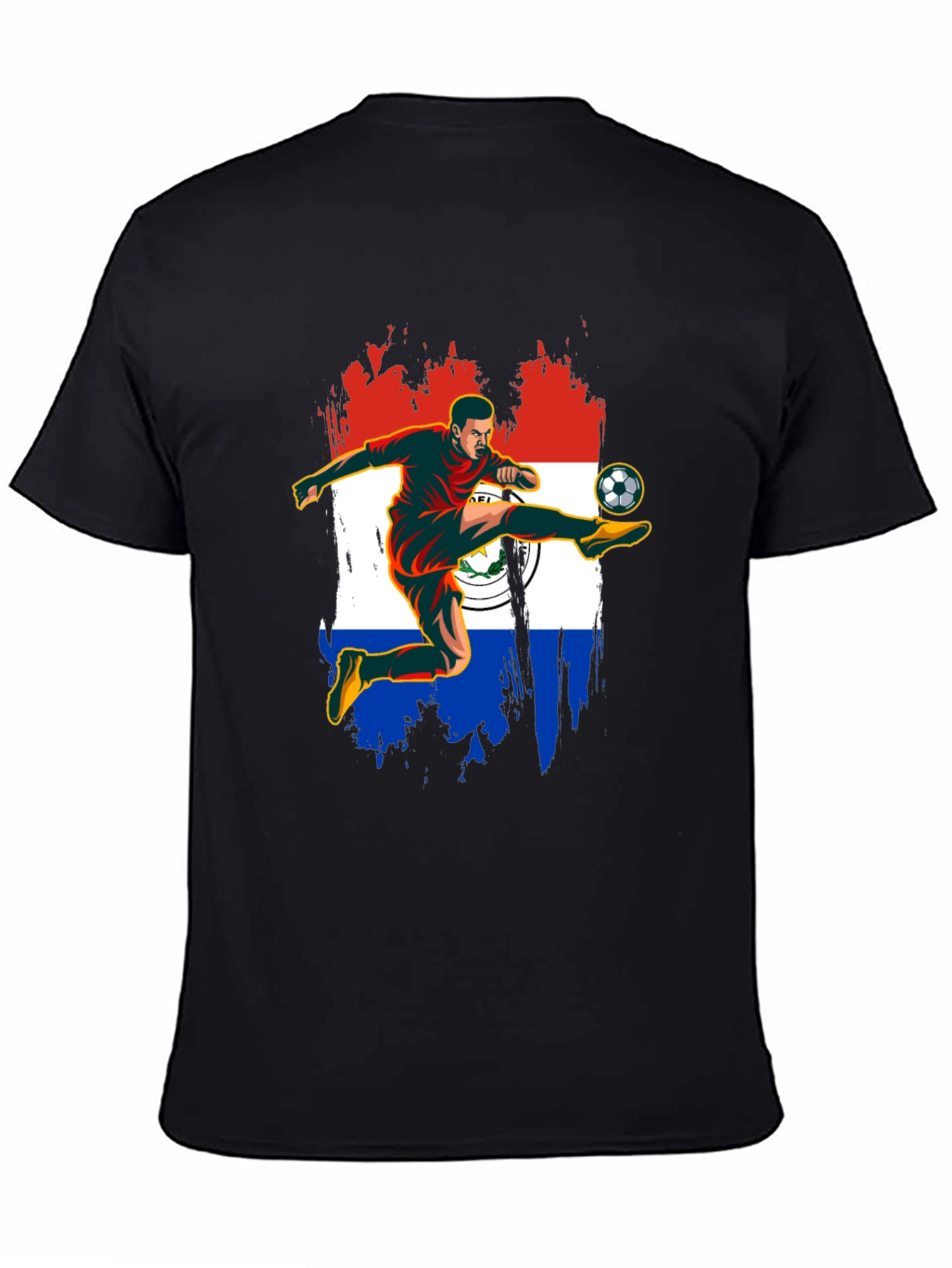 Paraguay Soccer Fan T-Shirt - Football Player Design