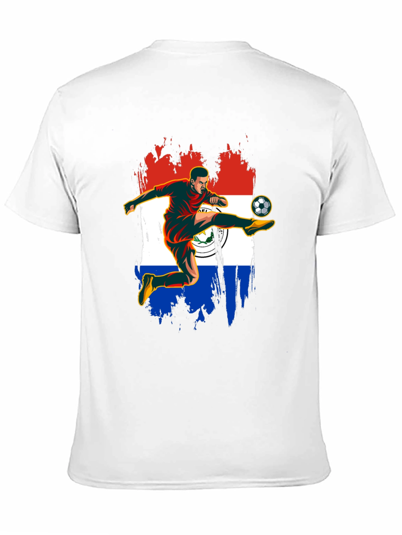 Paraguay Soccer Fan T-Shirt - Football Player Design