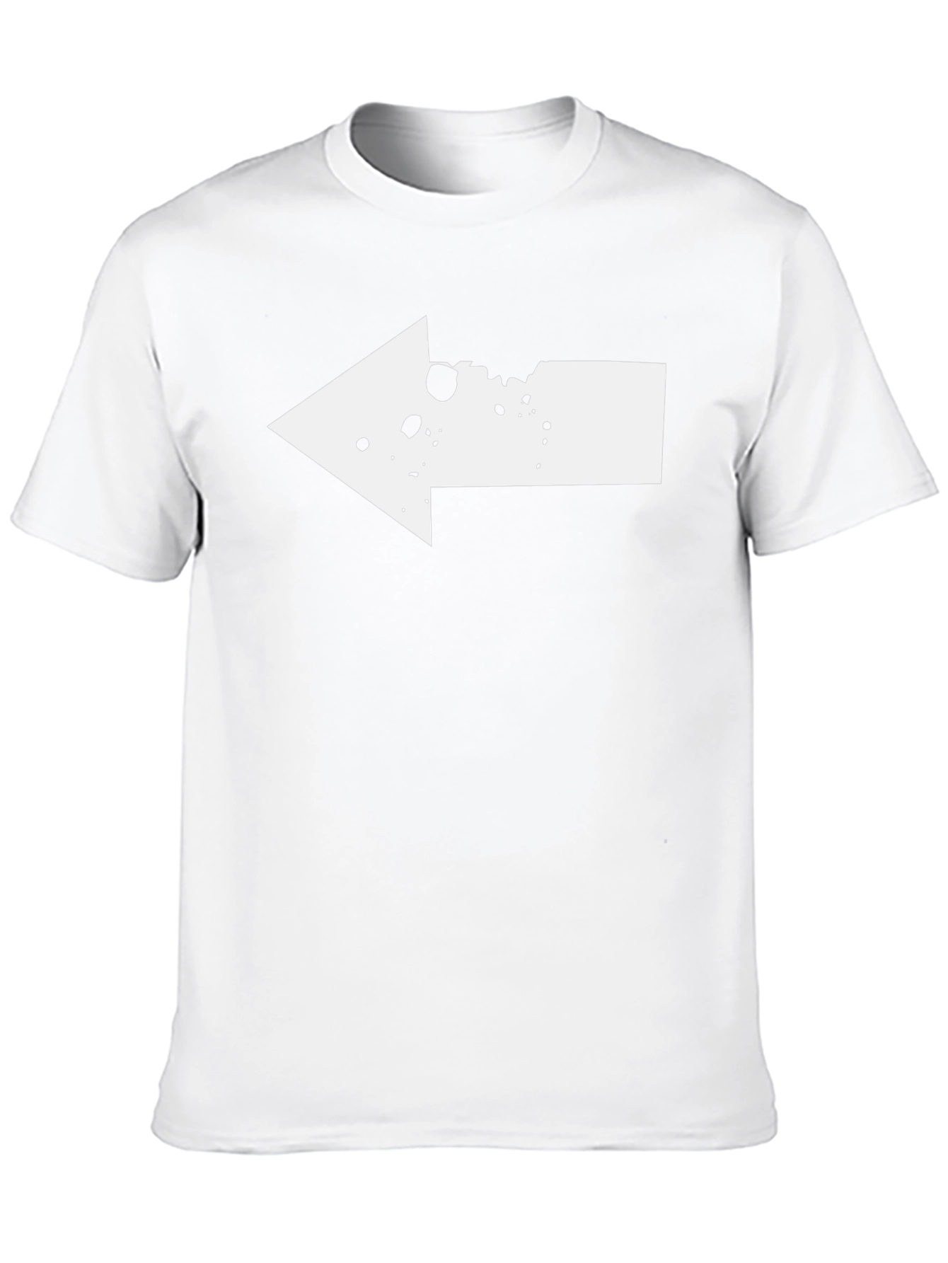 Left Arrow Graphic Tee - Black Cotton T-Shirt