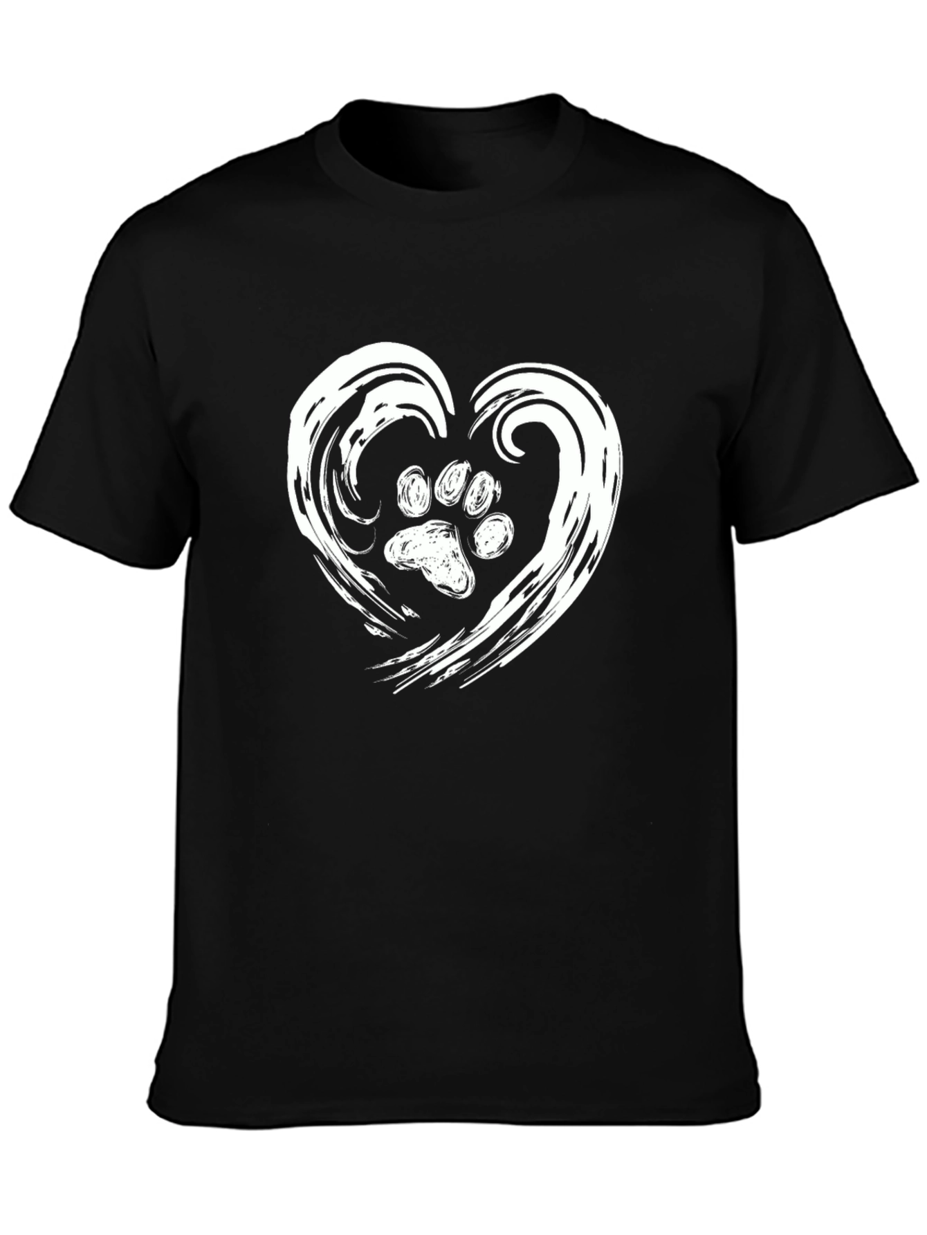 Paw Print Heart Graphic Tee