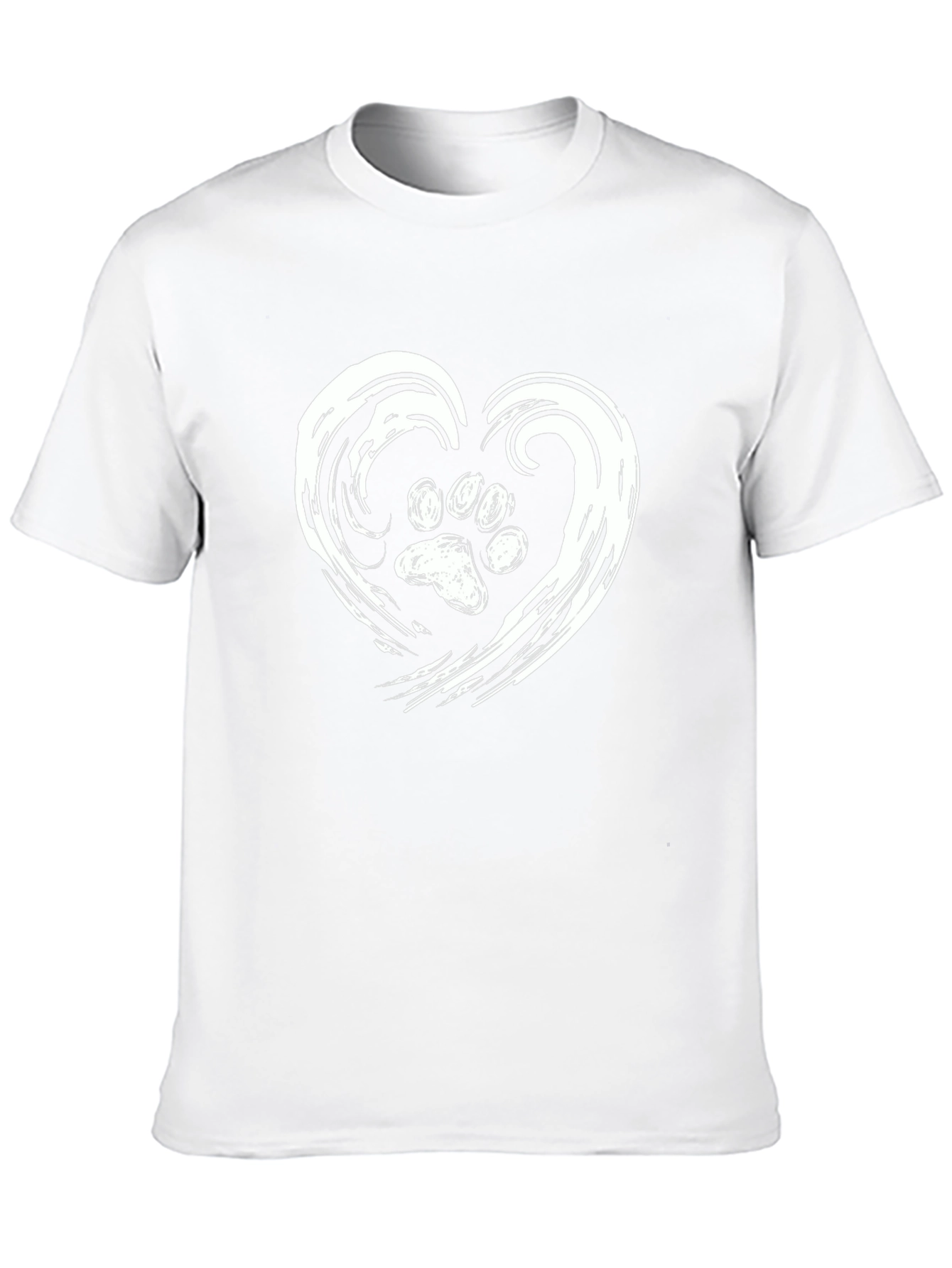 Paw Print Heart Graphic Tee