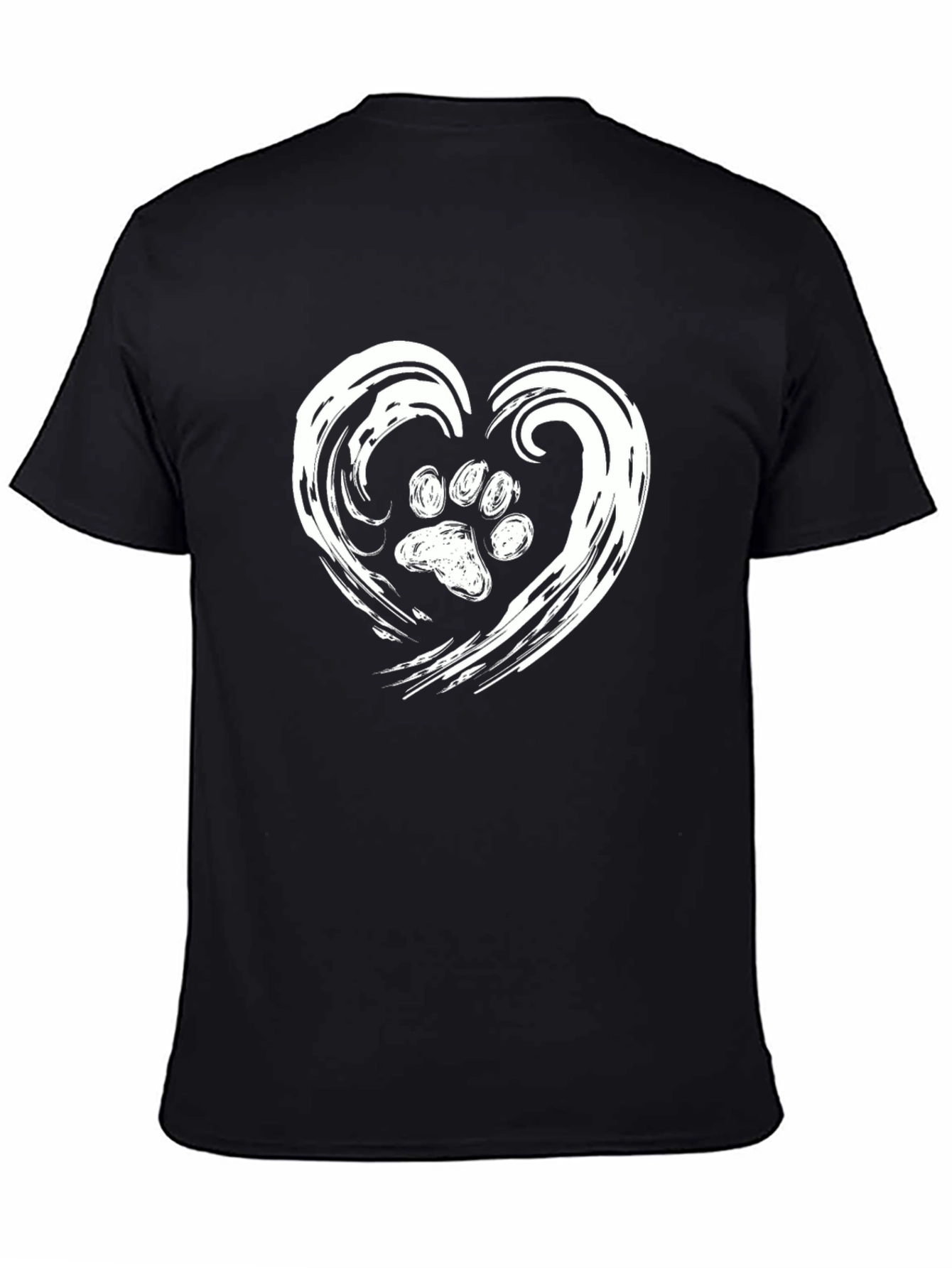 Paw Print Heart Graphic Tee