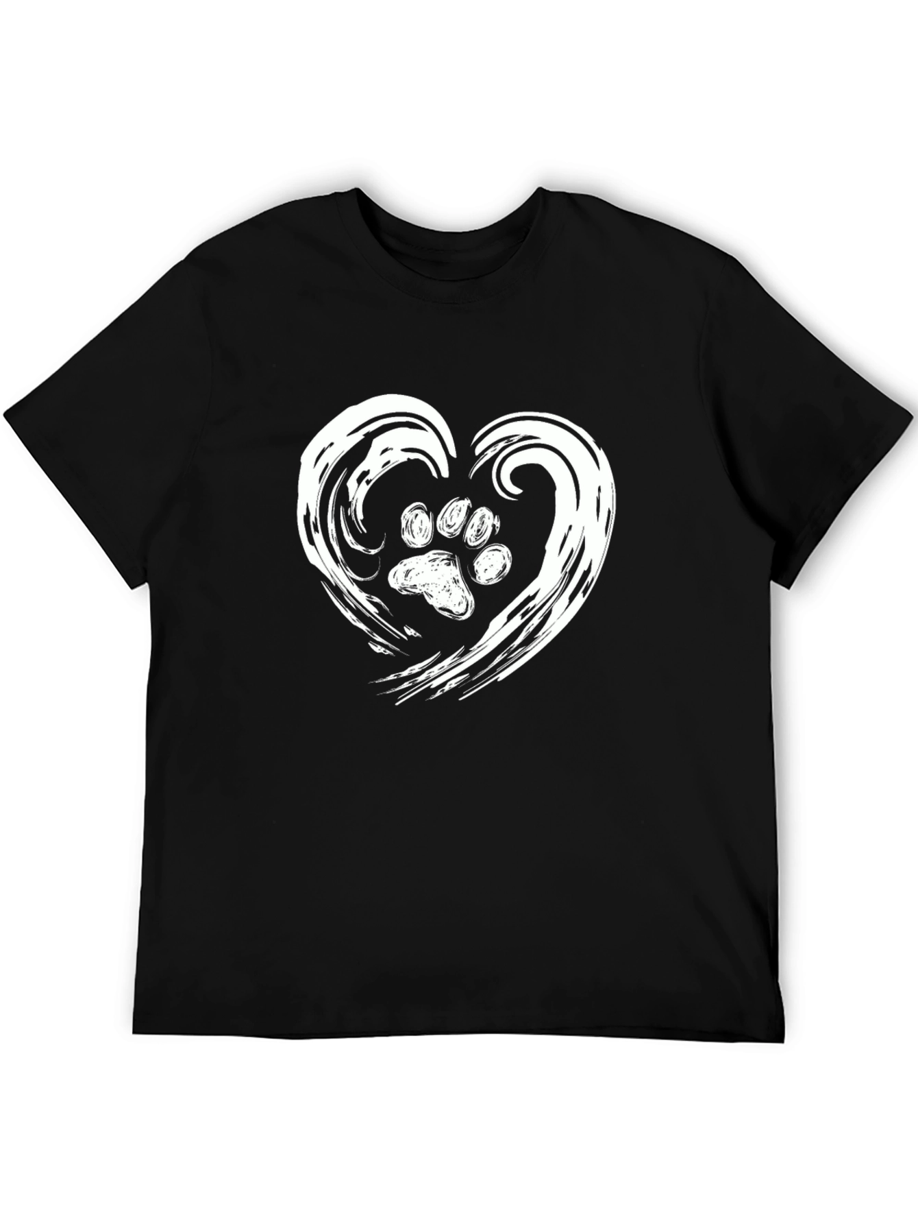 Paw Print Heart Graphic Tee