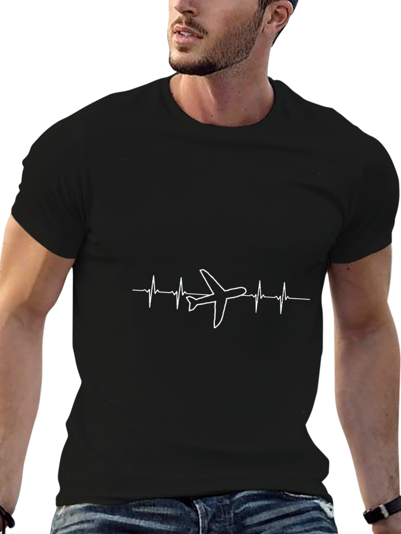 Pilot Heartbeat T-Shirt - Aviation Lover Tee