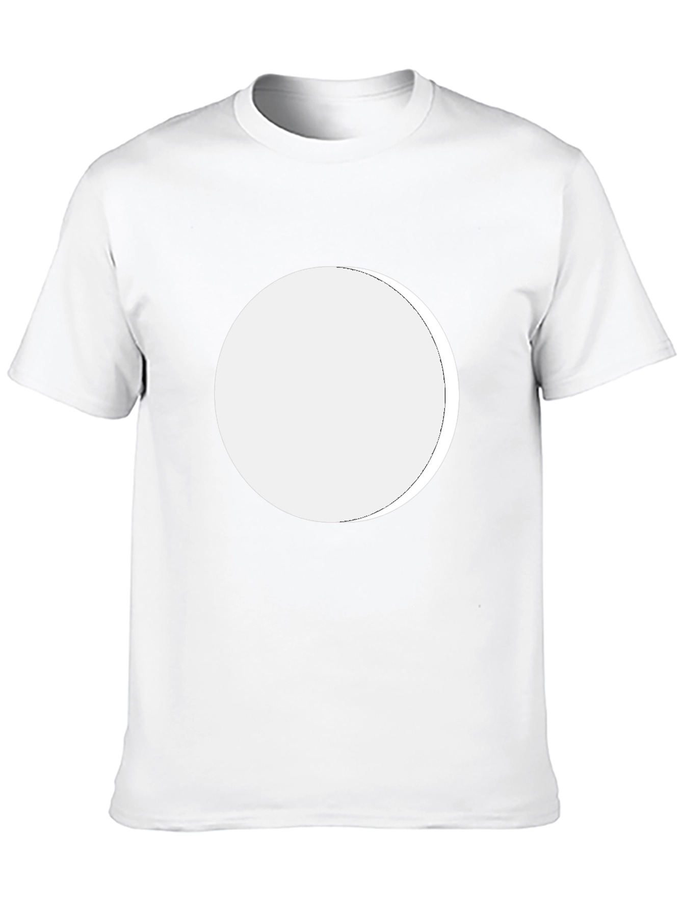 Mens Black T-Shirt with Blank White Circle Design