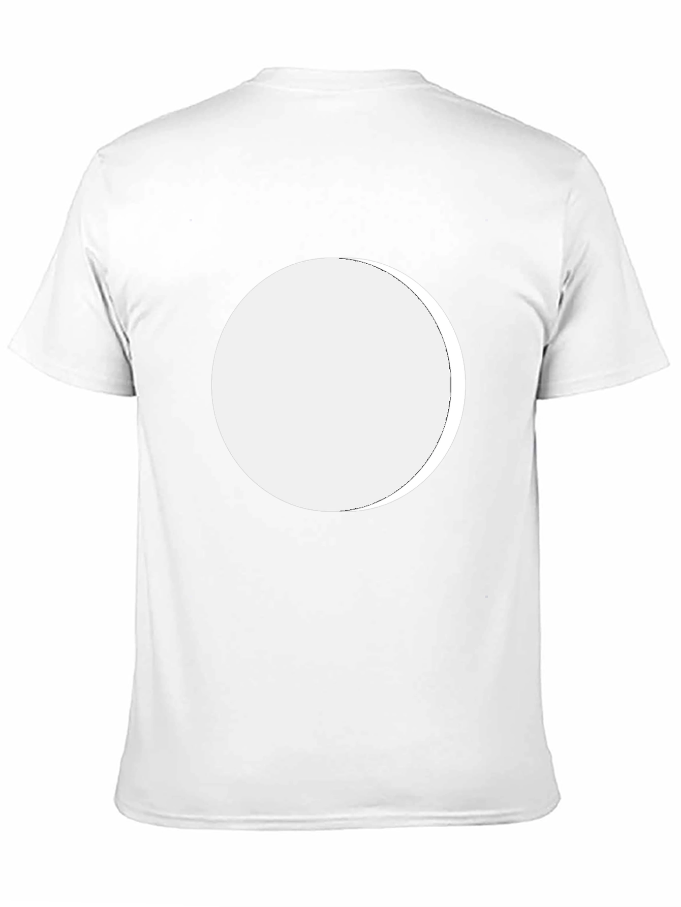 Mens Black T-Shirt with Blank White Circle Design