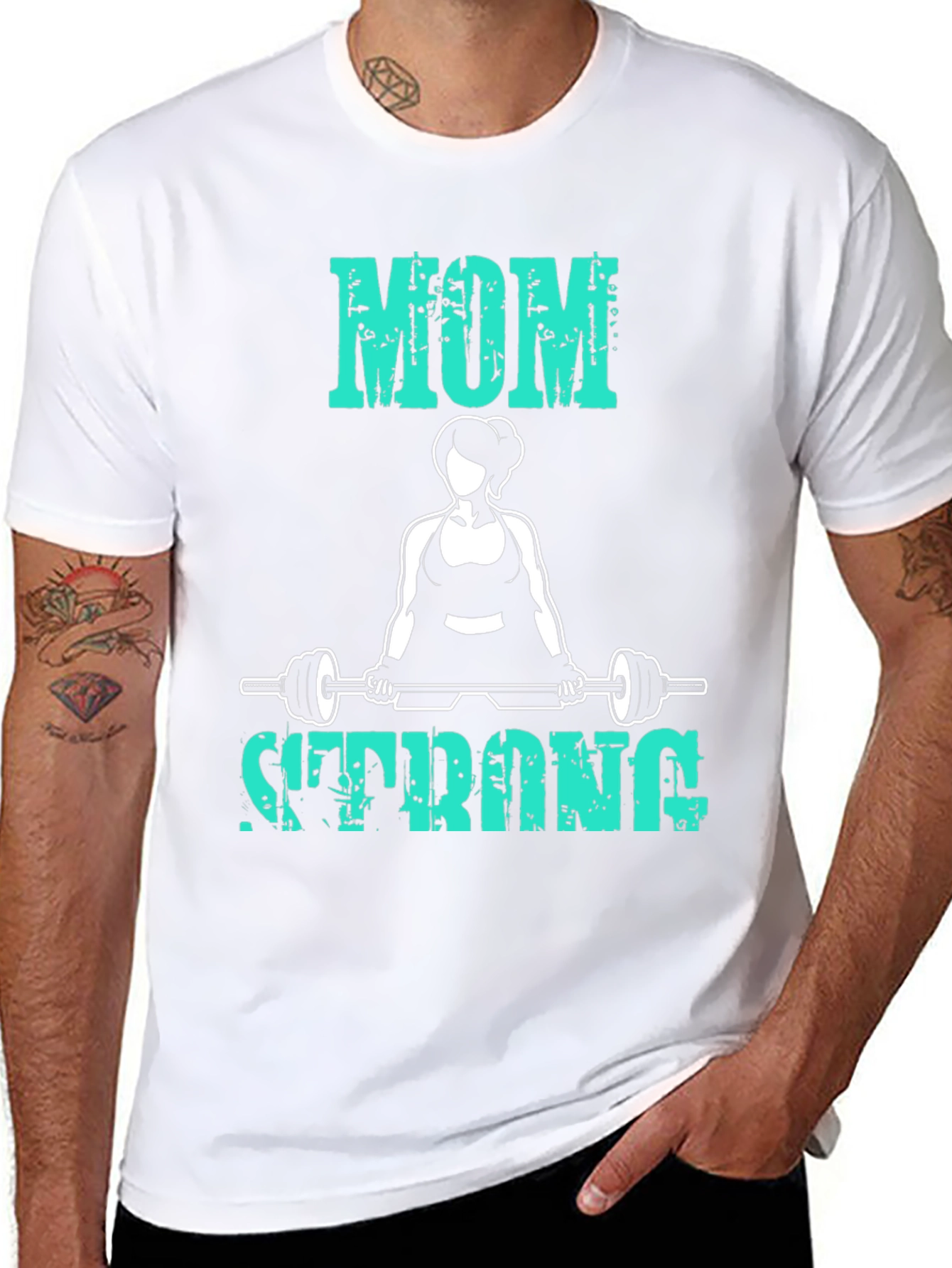 Mom Strong T-Shirt - Fitness Workout Tee