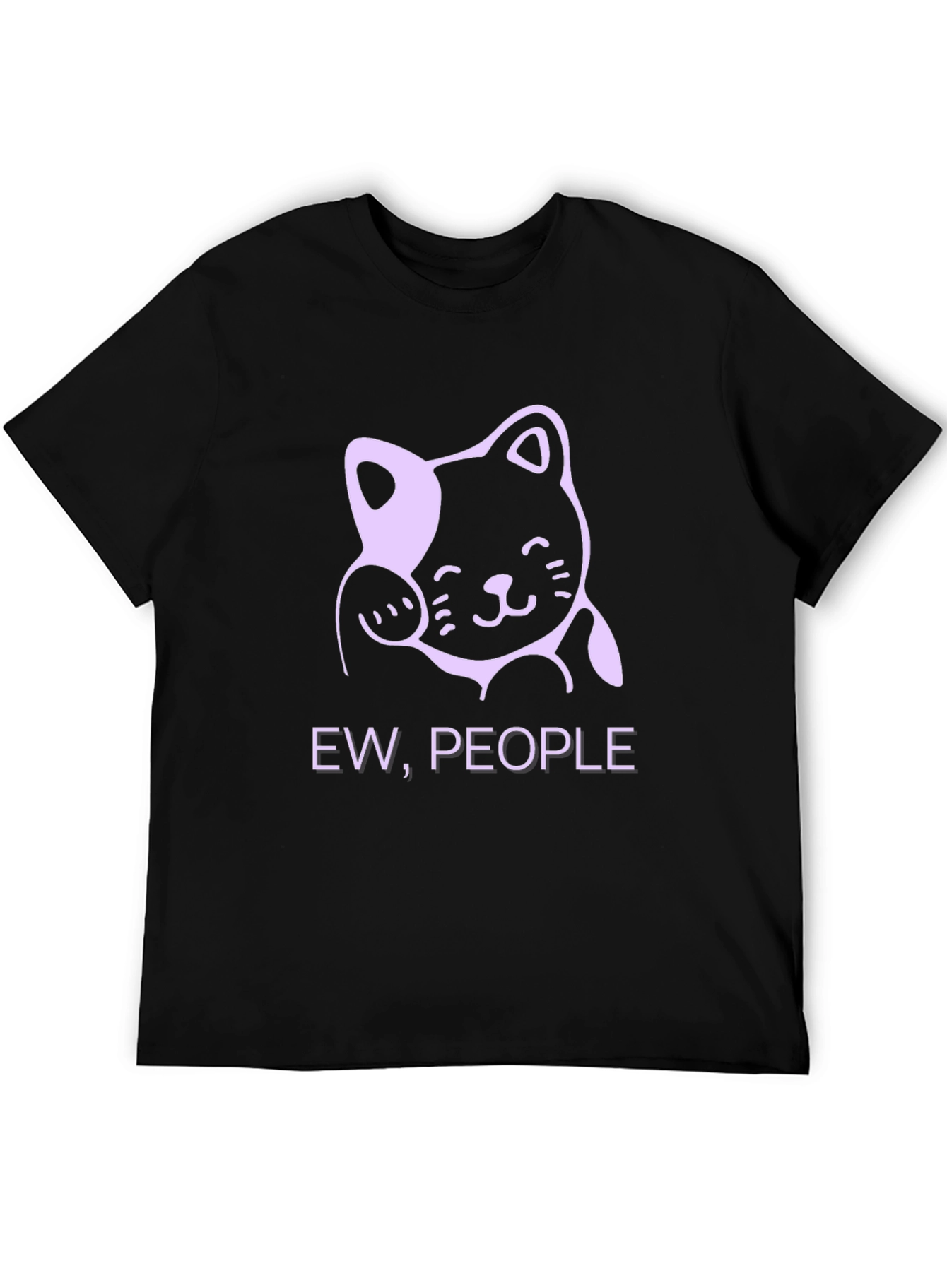 Ew People Funny Cat Graphic T-Shirt