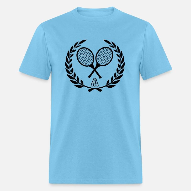 Laurel wreath Badminton rackets and shuttlecock