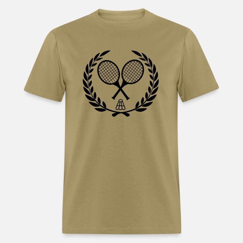 Laurel wreath Badminton rackets and shuttlecock