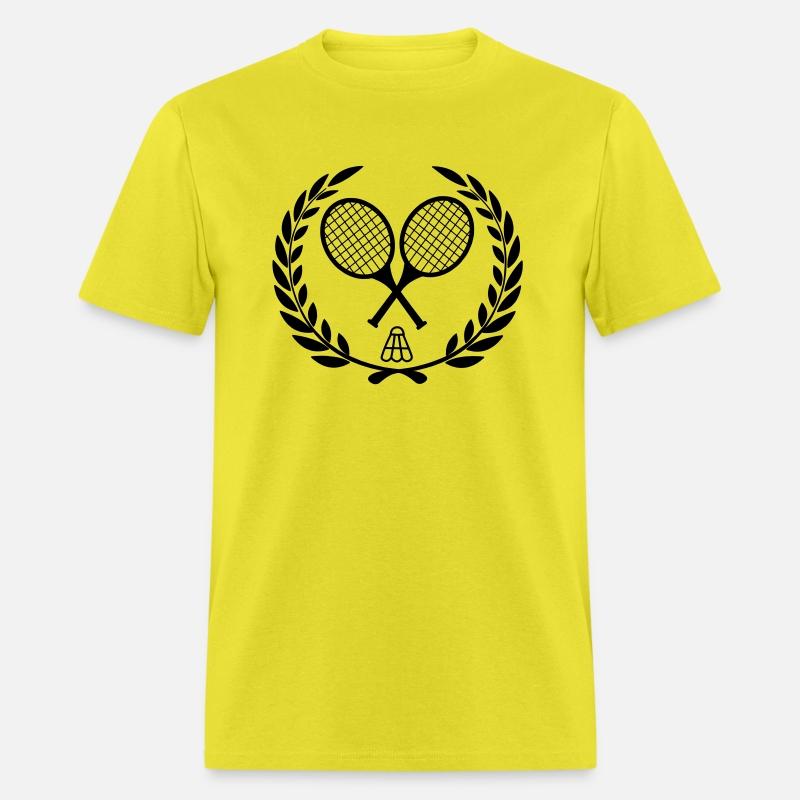 Laurel wreath Badminton rackets and shuttlecock