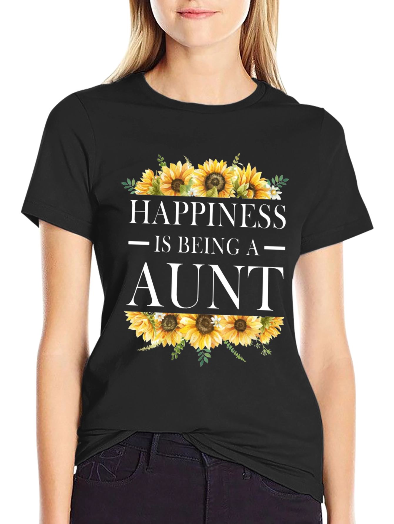 Happiness is Being an Aunt Sunflower T-Shirt