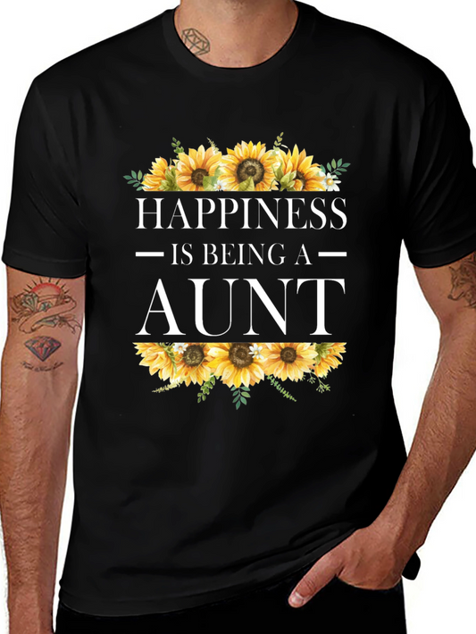 Happiness is Being an Aunt Sunflower T-Shirt