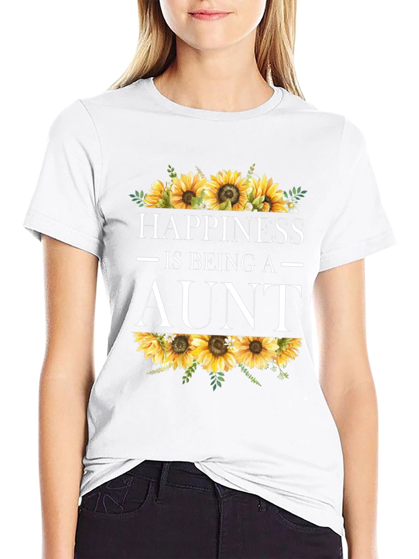 Happiness is Being an Aunt Sunflower T-Shirt