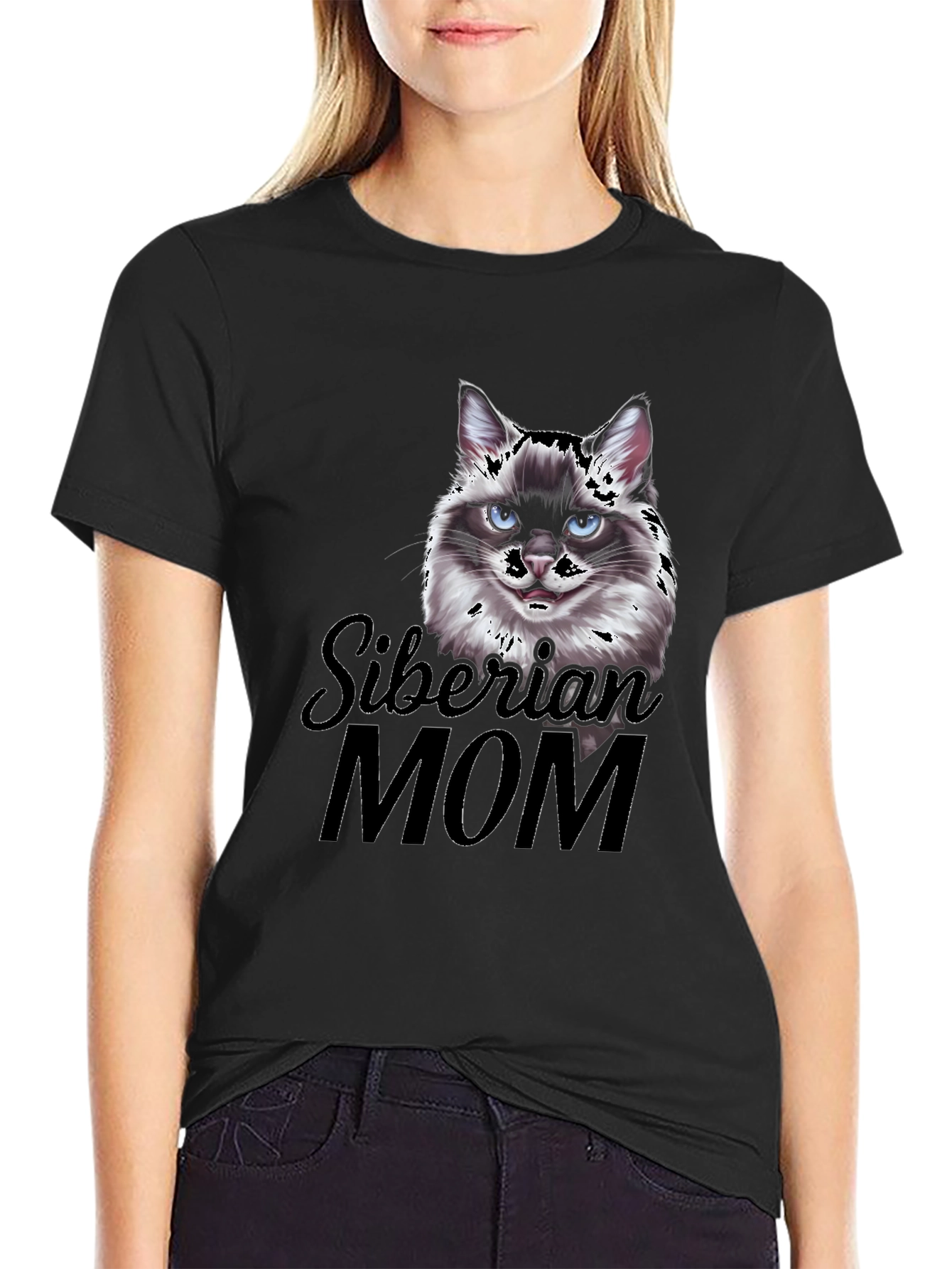 Siberian Cat Mom Graphic Tee