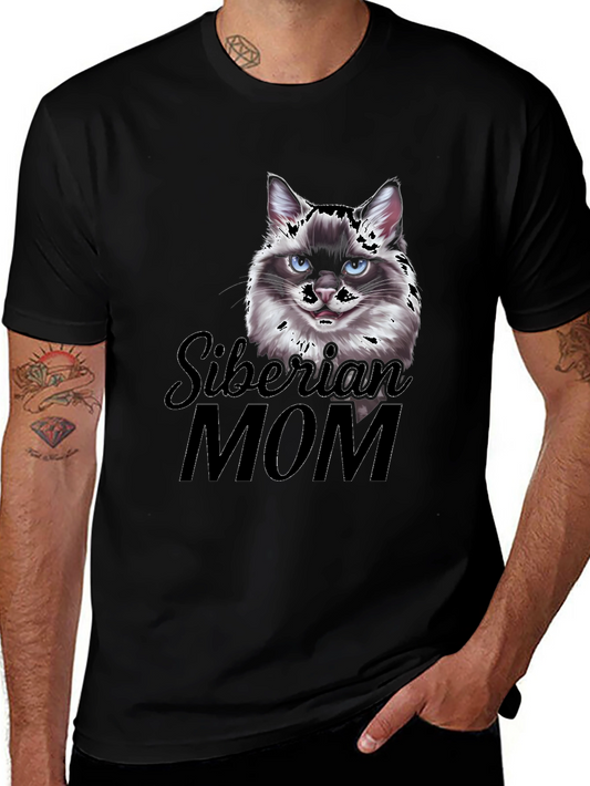 Siberian Cat Mom Graphic Tee