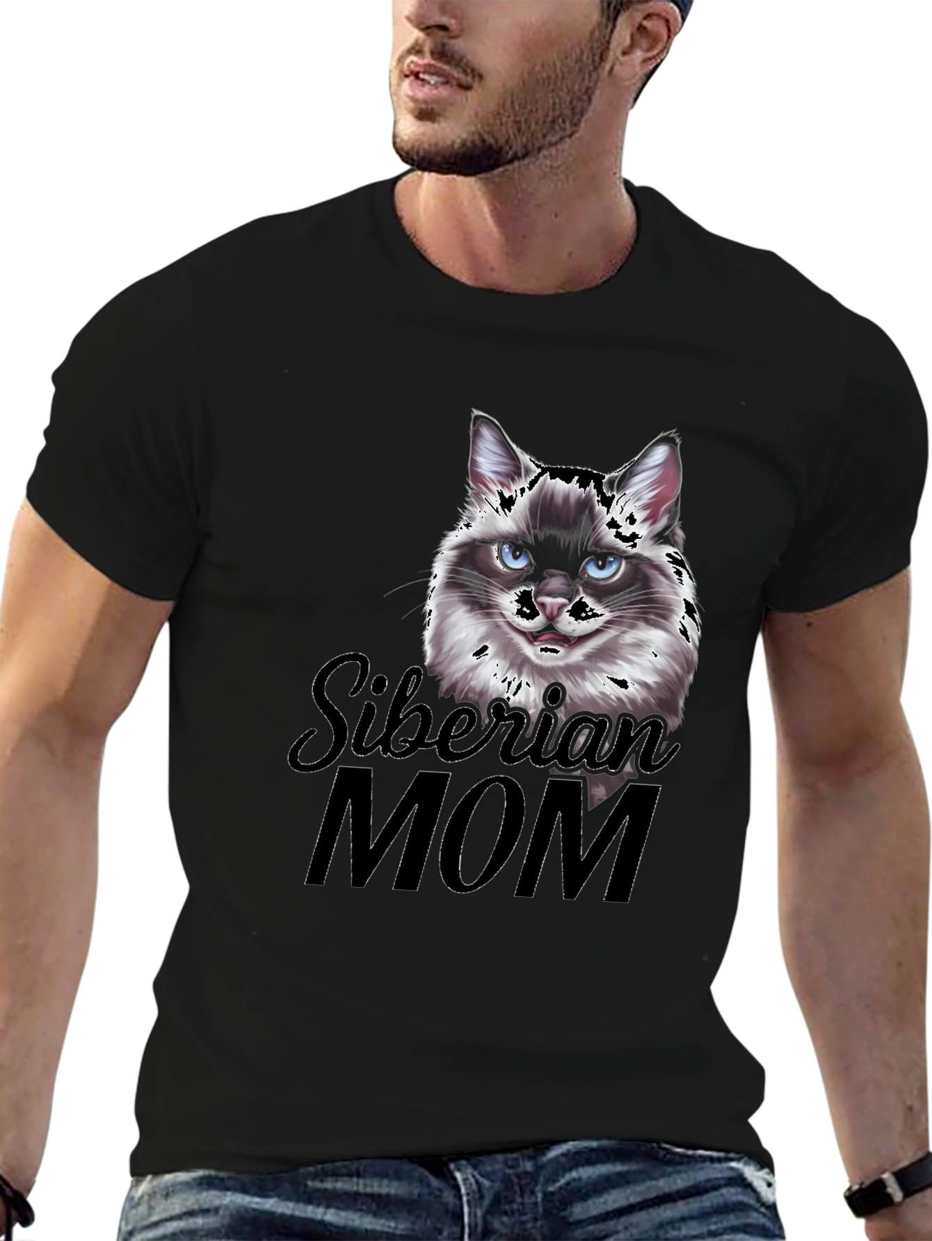 Siberian Cat Mom Graphic Tee