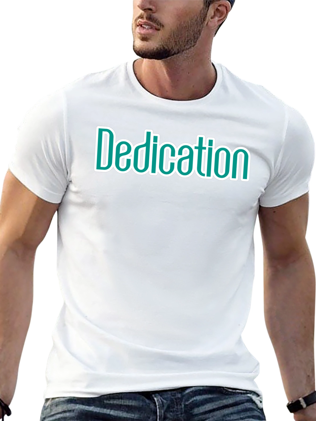 Dedication Graphic Print Crew Neck T-Shirt