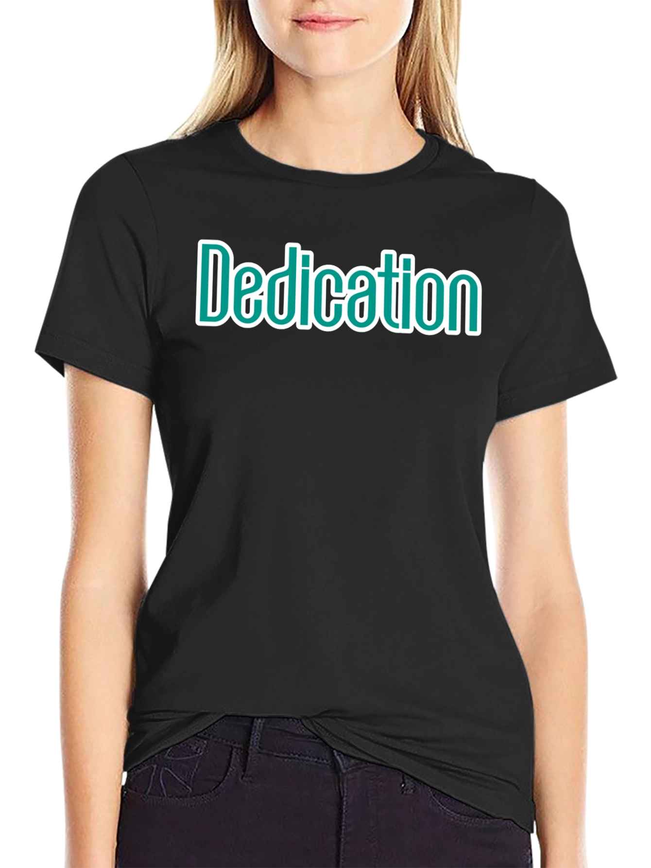 Dedication Graphic Print Crew Neck T-Shirt