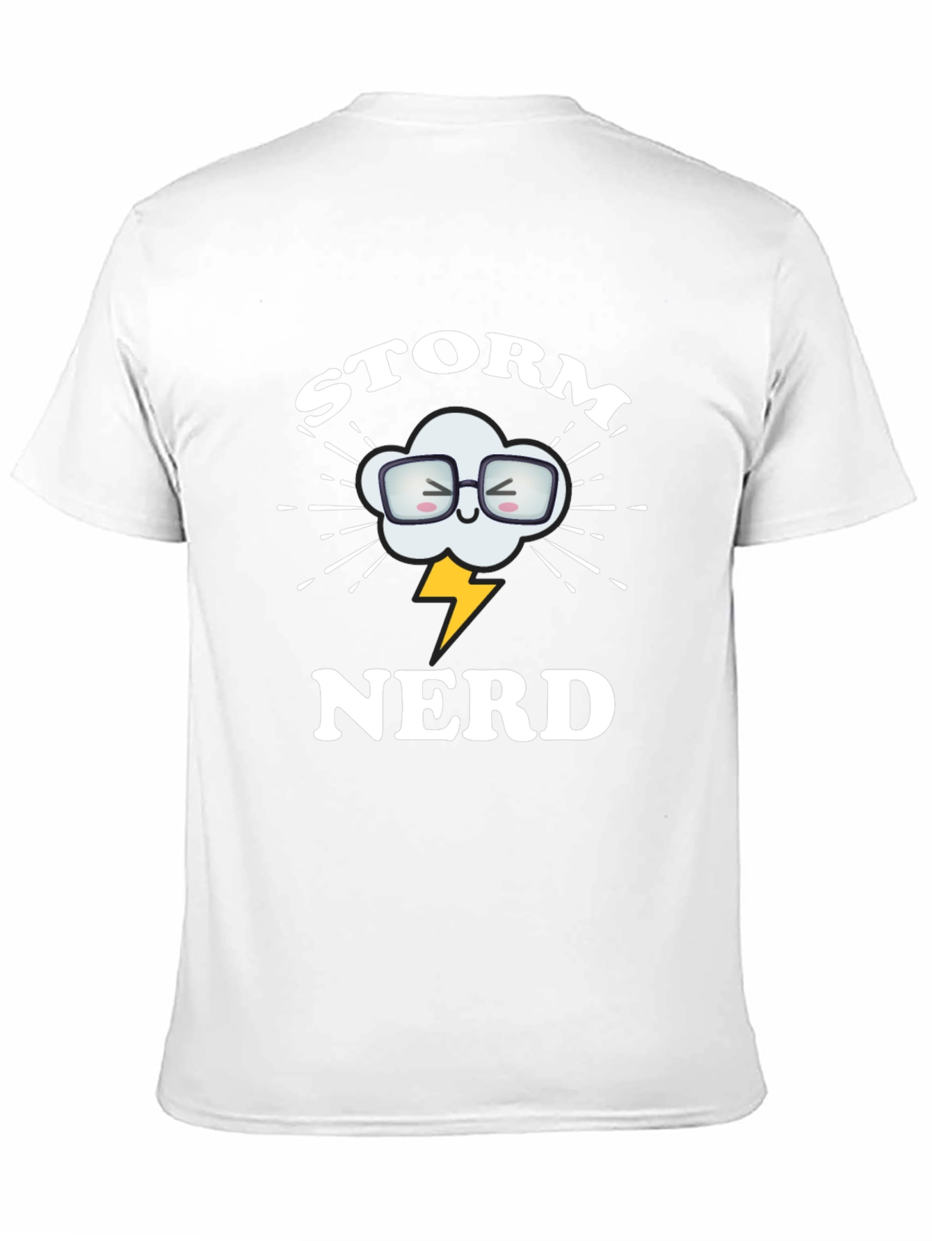 Storm Nerd Graphic Tee - Black Cotton T-Shirt