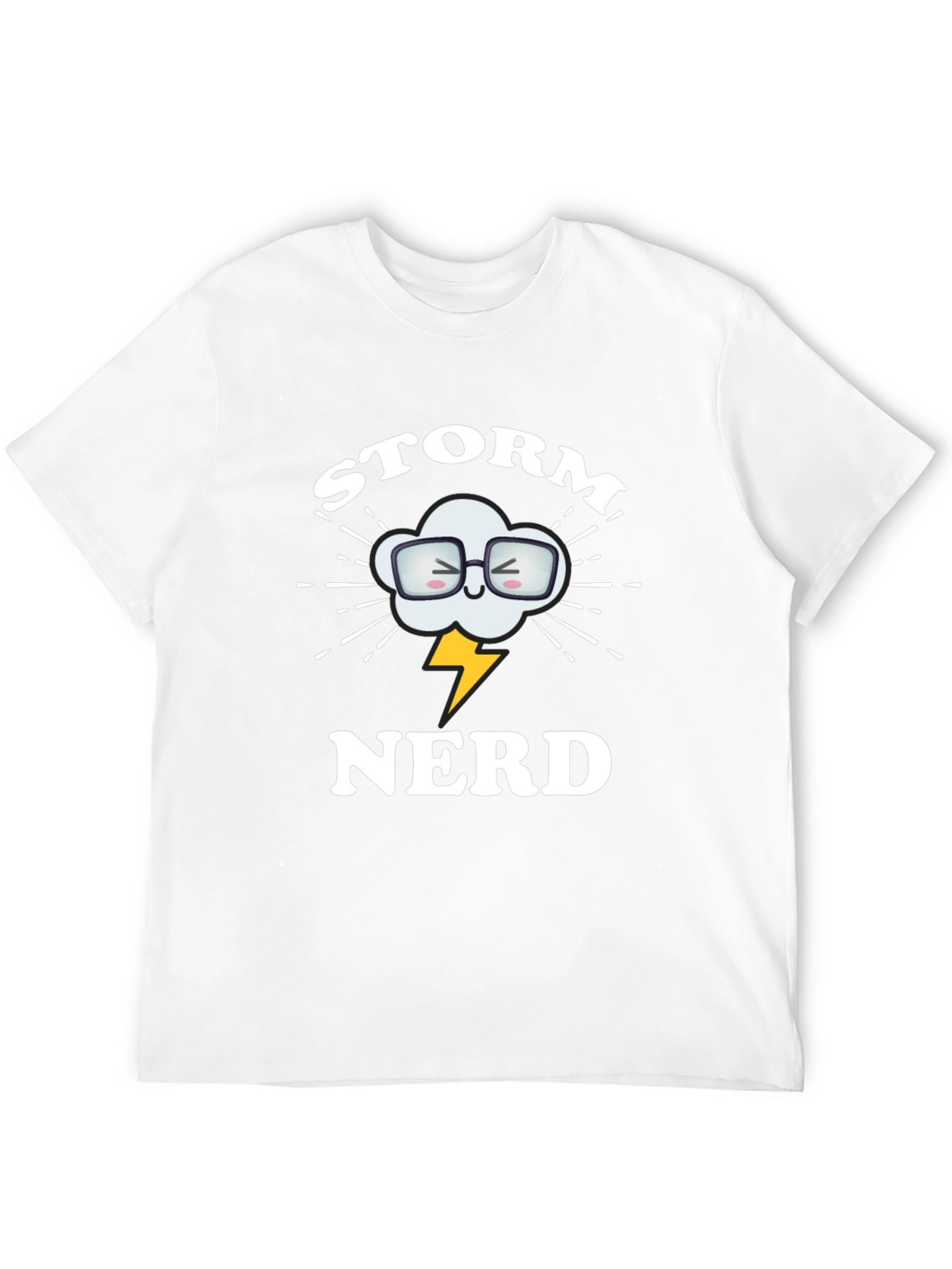 Storm Nerd Graphic Tee - Black Cotton T-Shirt