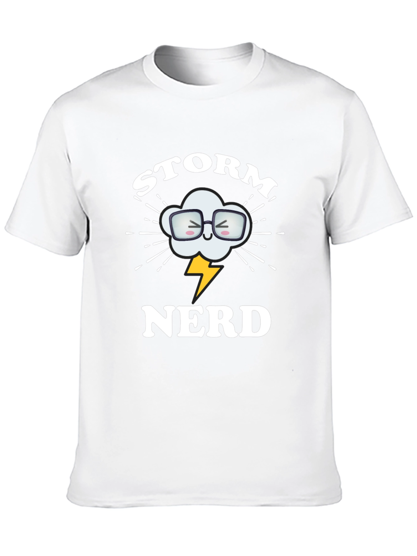 Storm Nerd Graphic Tee - Black Cotton T-Shirt