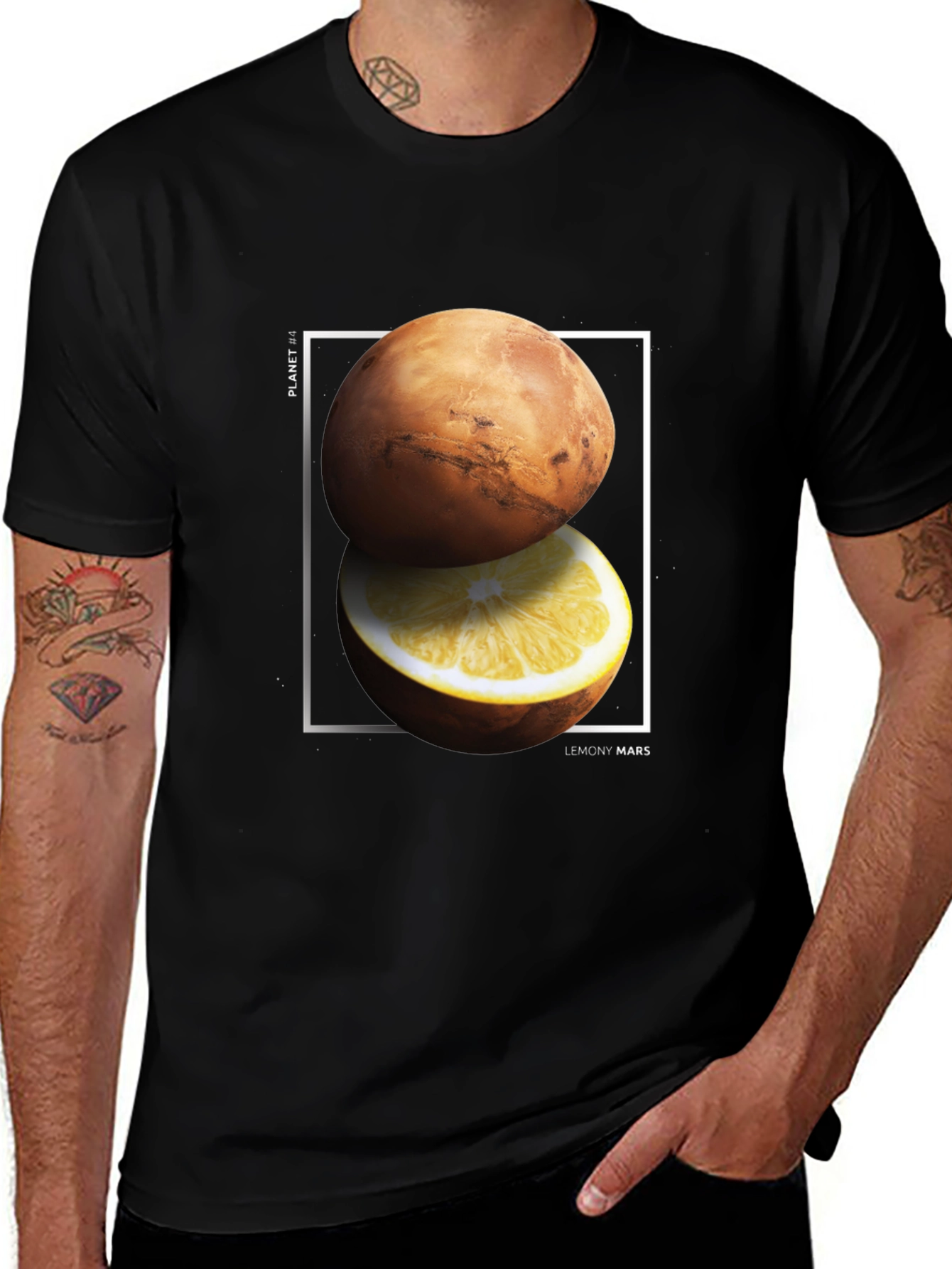 Lemony Mars Graphic Tee - Black T-Shirt