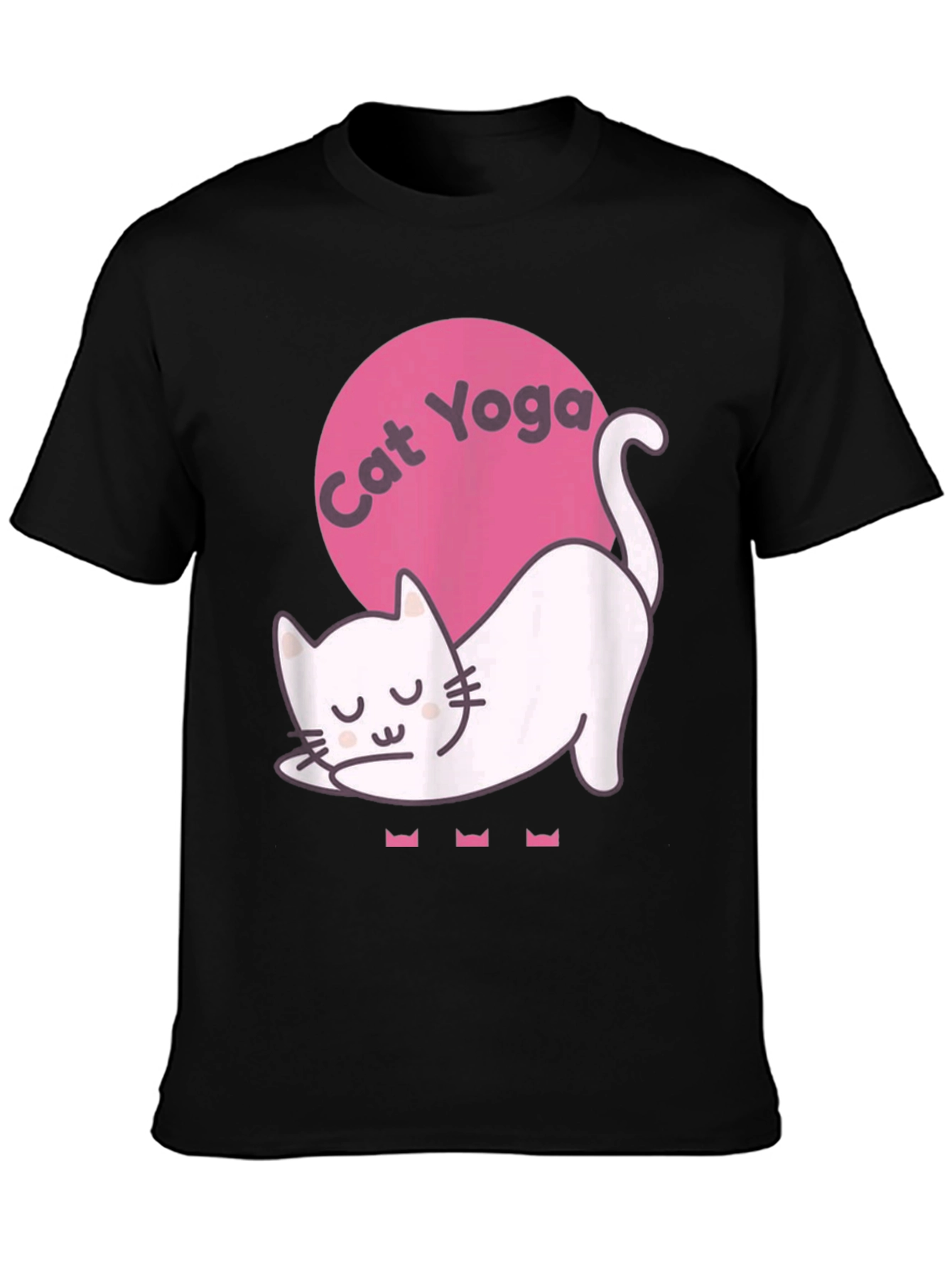 Cat Yoga Graphic Tee - Relaxed Fit