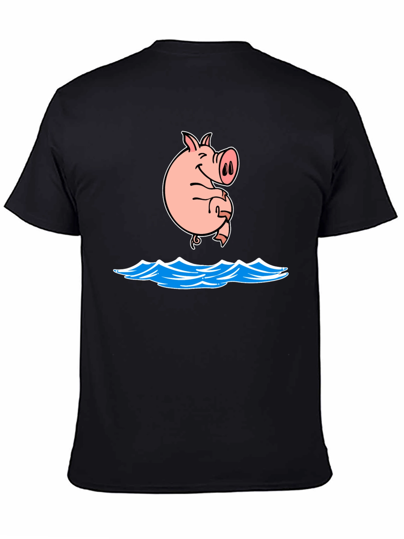 Pig Swimming T-Shirt Funny Graphic Tee