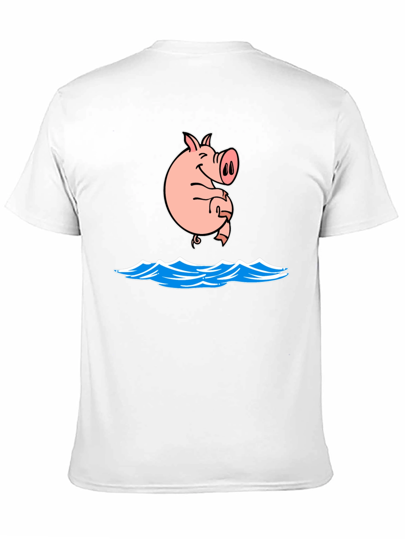 Pig Swimming T-Shirt Funny Graphic Tee