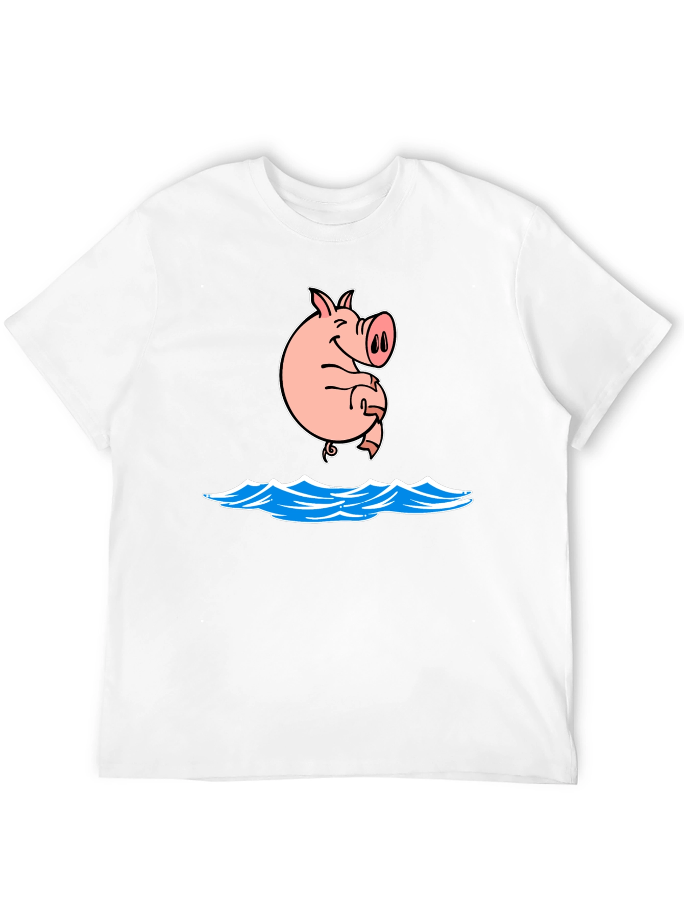 Pig Swimming T-Shirt Funny Graphic Tee