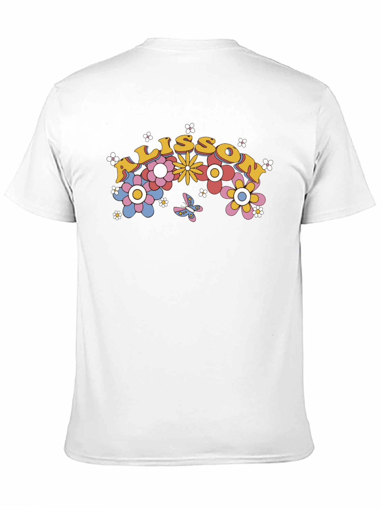 Floral Personalized Name T-Shirt