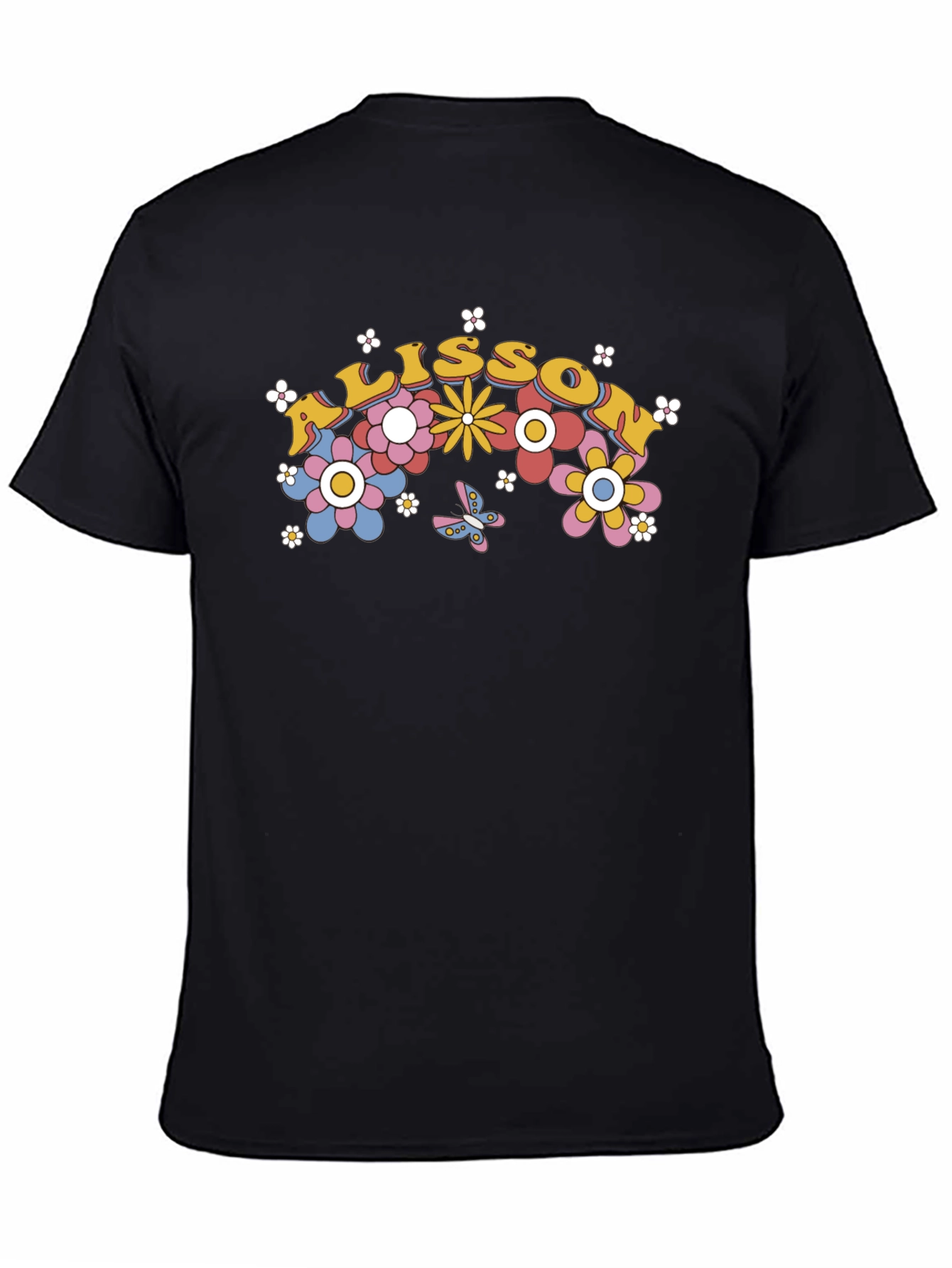 Floral Personalized Name T-Shirt