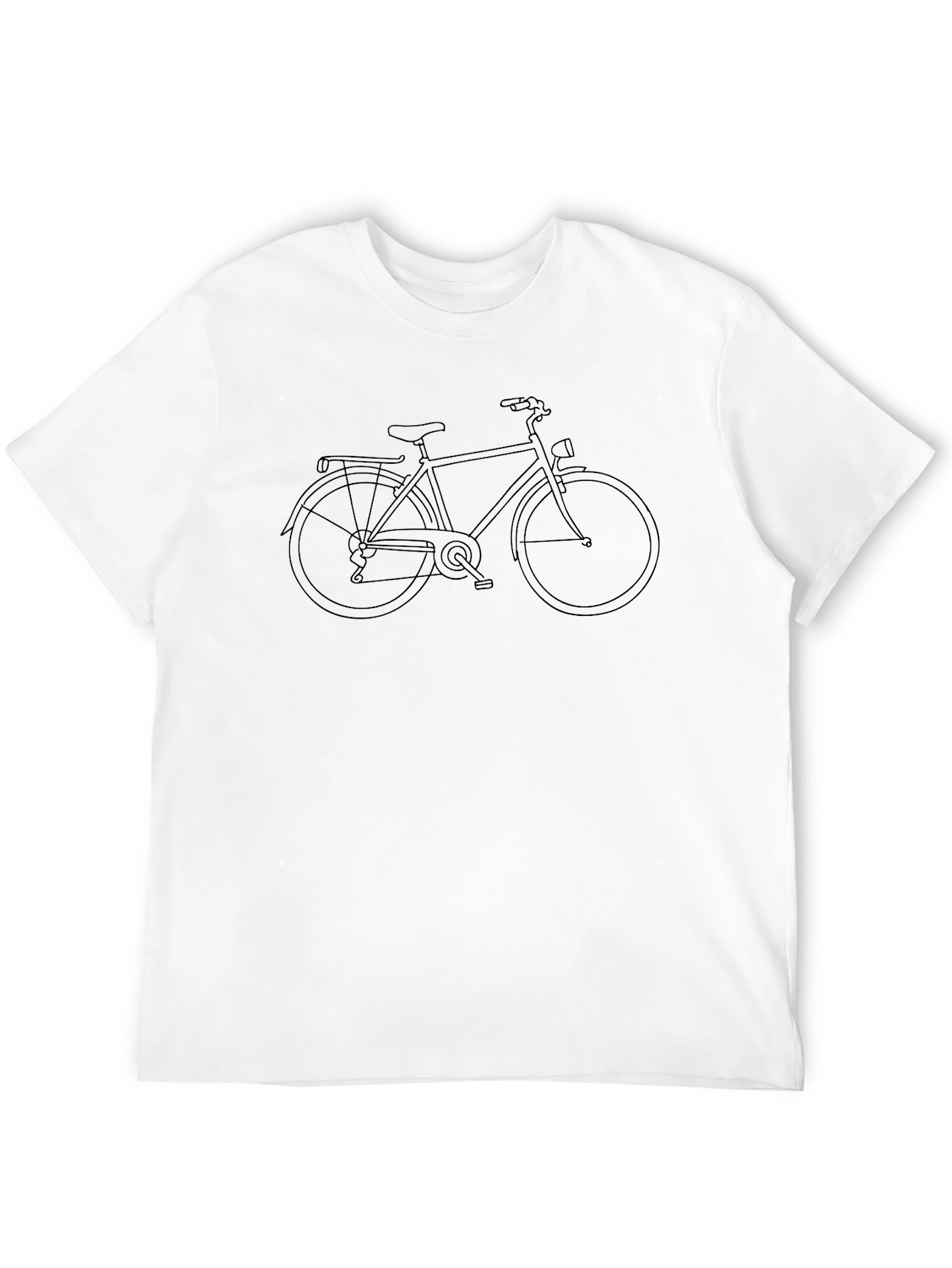 Classic Bicycle Graphic Tee - Black Cotton Casual Shirt