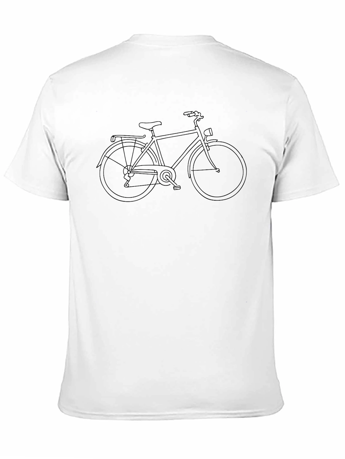 Classic Bicycle Graphic Tee - Black Cotton Casual Shirt
