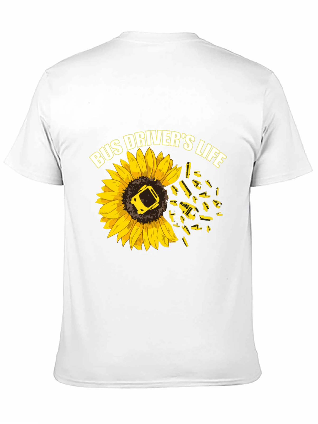 Bus Drivers Life Sunflower Graphic T-Shirt