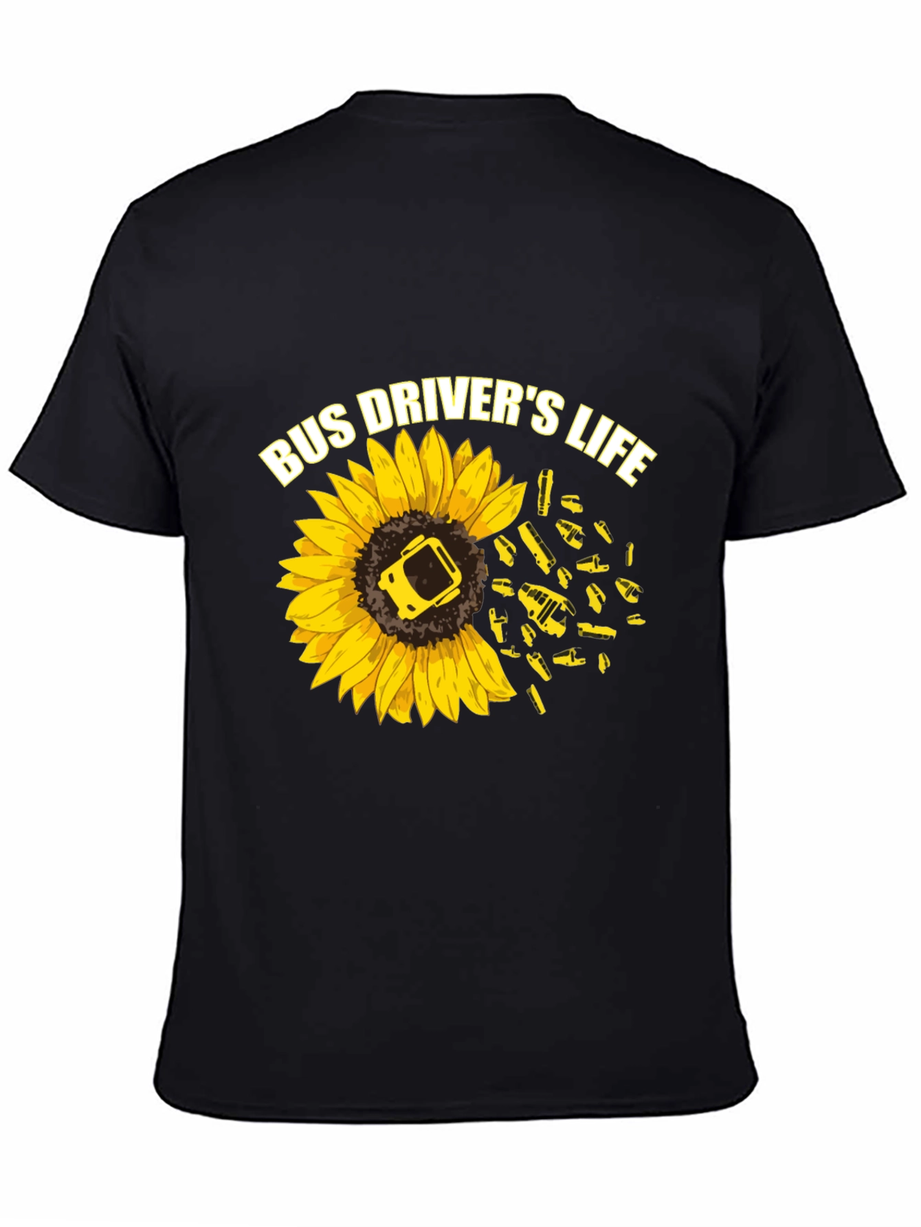Bus Drivers Life Sunflower Graphic T-Shirt