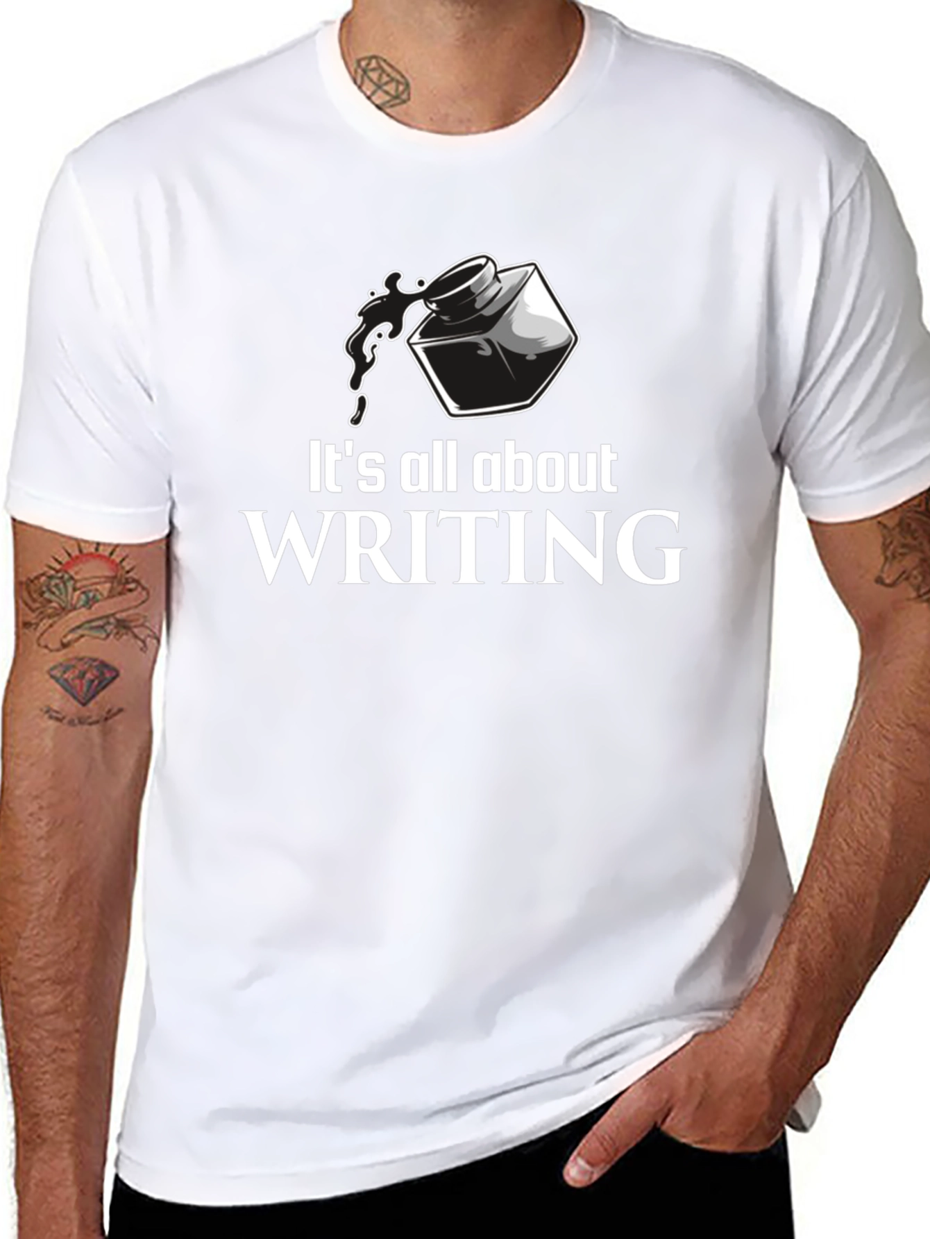 Writing T-Shirt - Ink Bottle Writers Tee