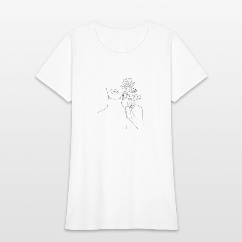 line draw abstract woman