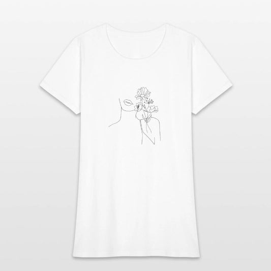 line draw abstract woman