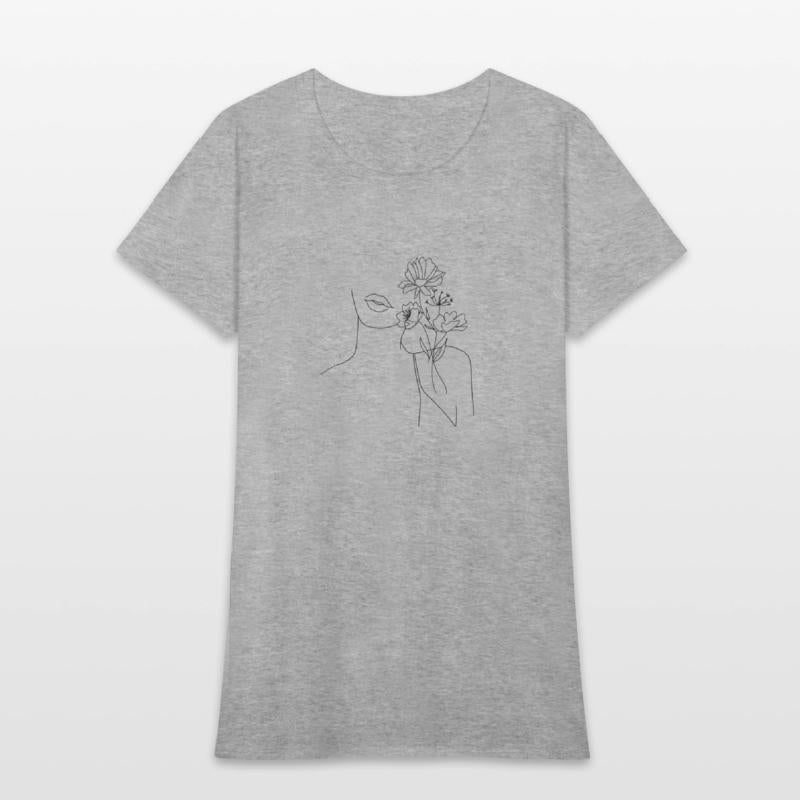 line draw abstract woman