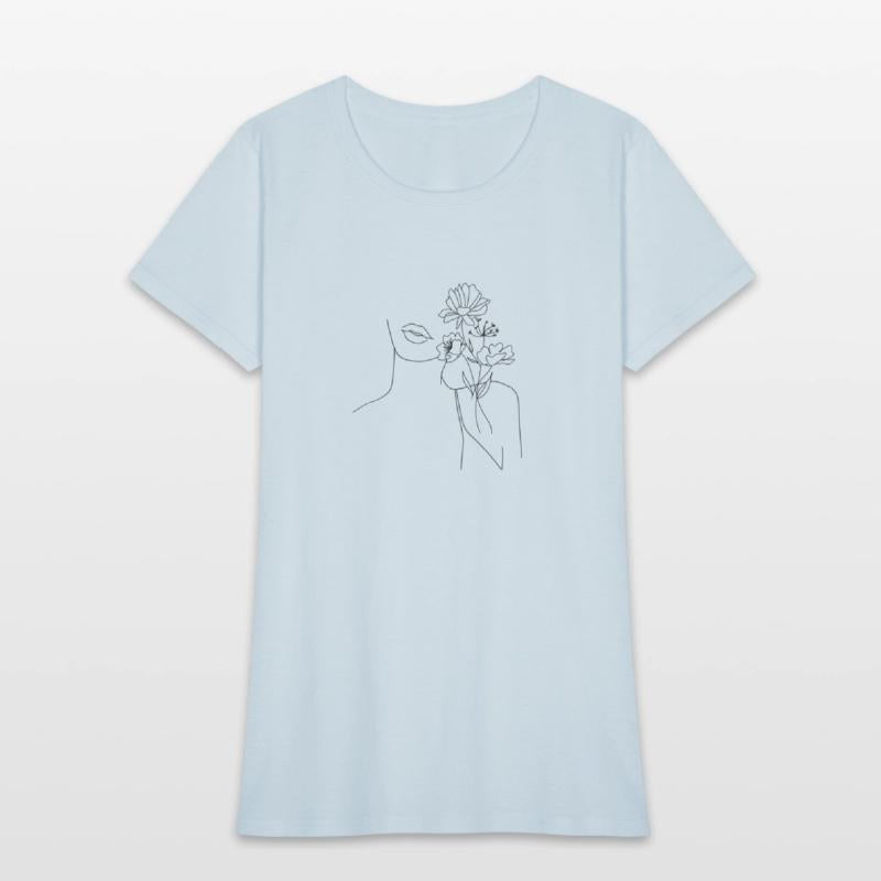 line draw abstract woman