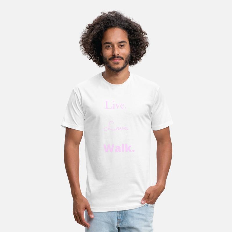 Live Love Walk pink on white