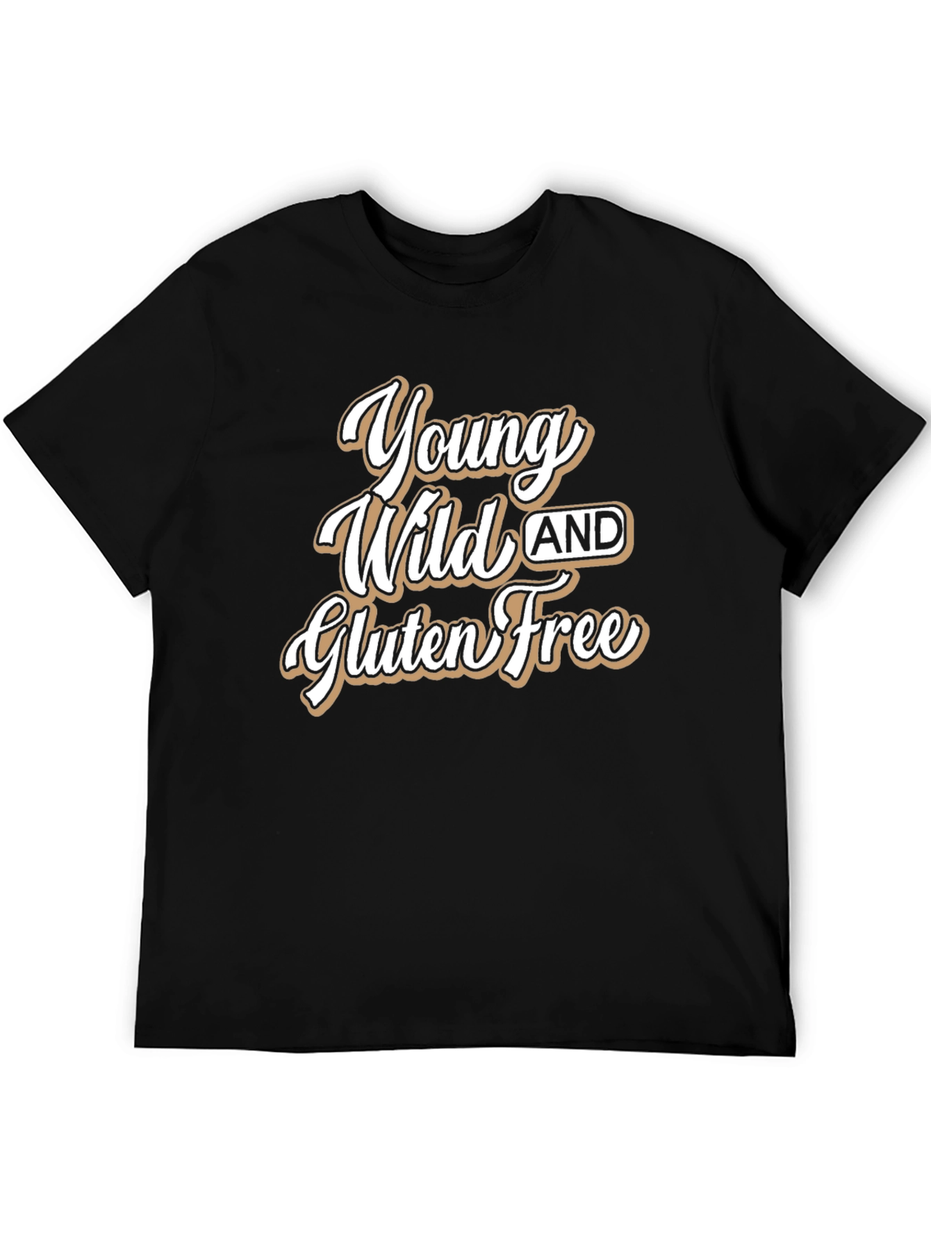 Young Wild and Gluten Free Black T-Shirt