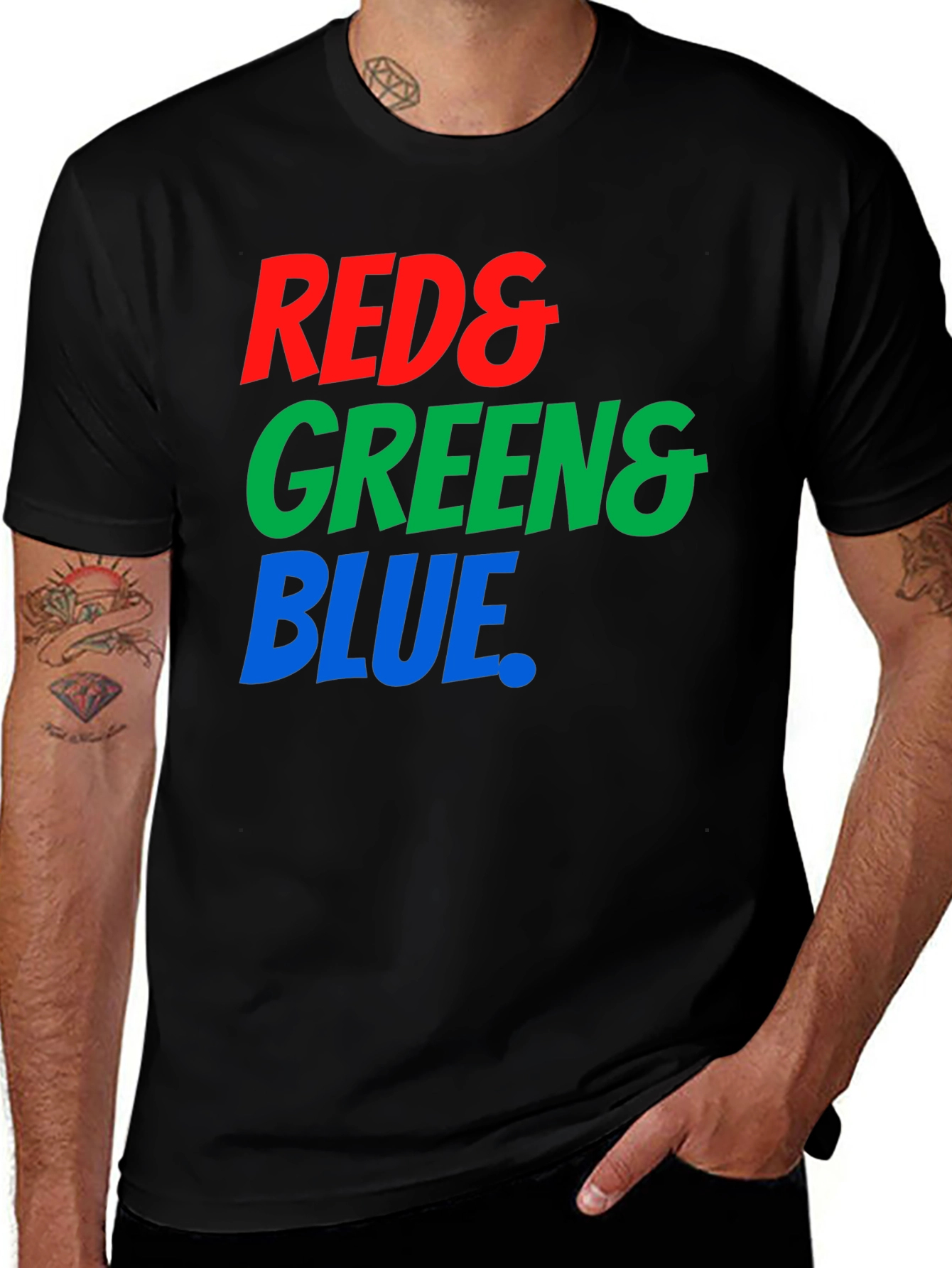 Red Green and Blue Graphic Tee