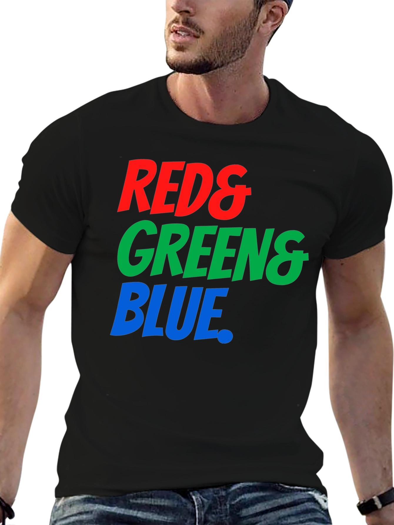 Red Green and Blue Graphic Tee