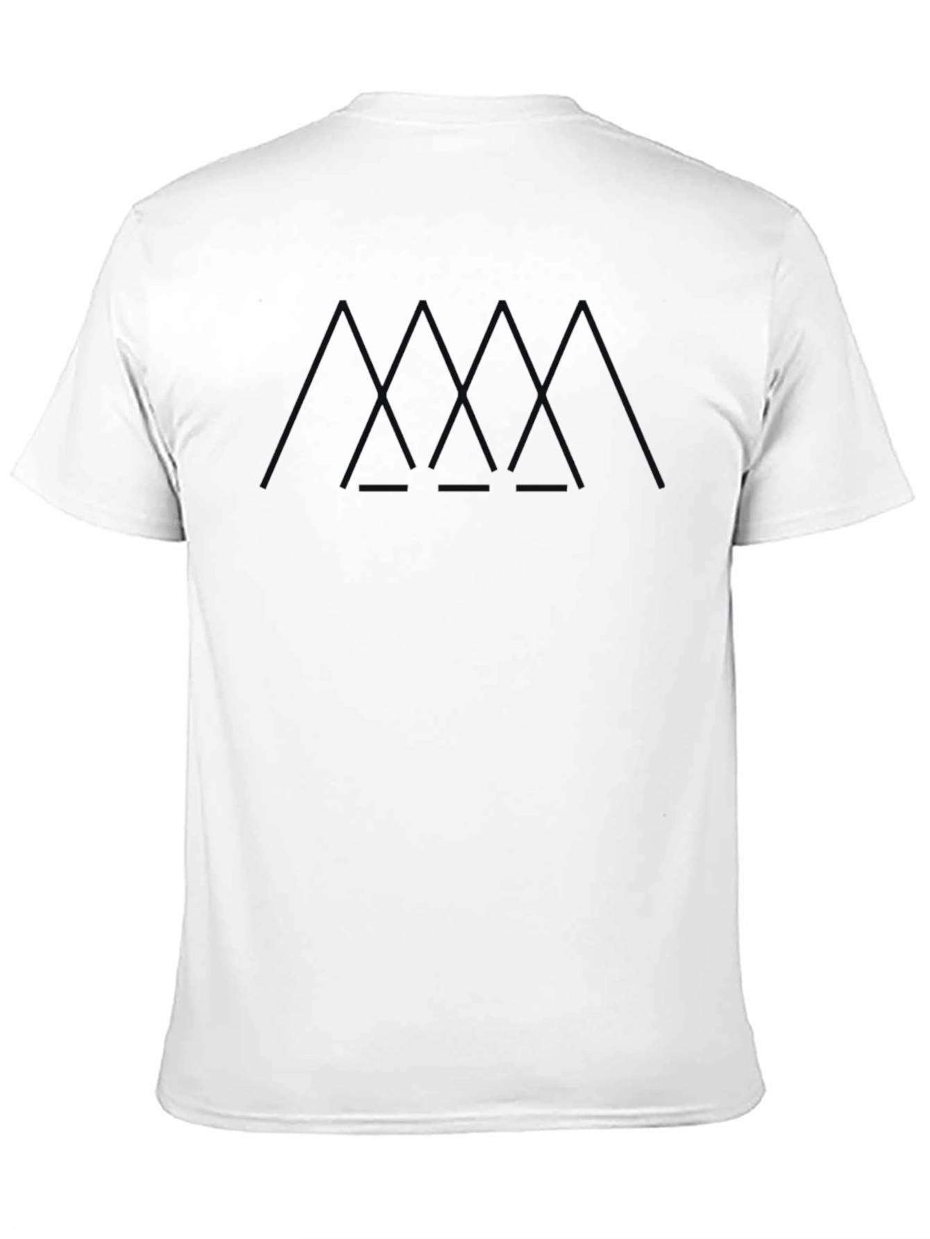 Modern Geometric Print Black T-Shirt